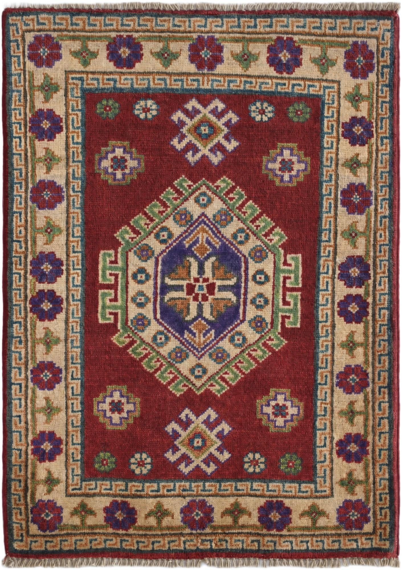 2' x 2' 11 Hand Knotted Kazak Rug
