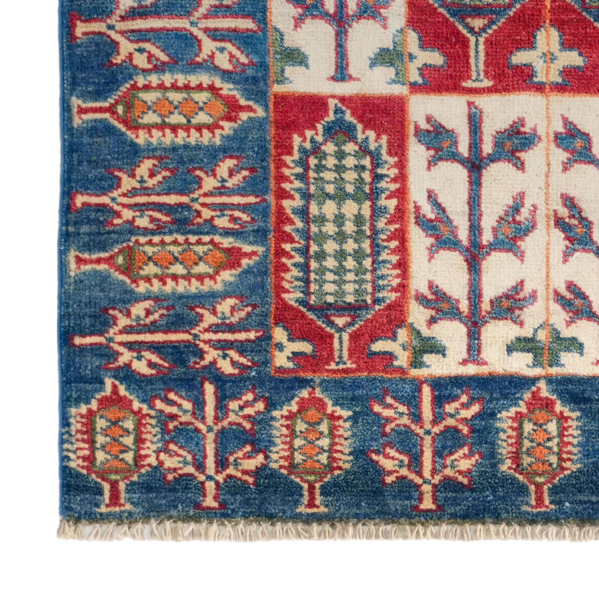 2' 8 x 4' Hand Knotted Kazak Rug