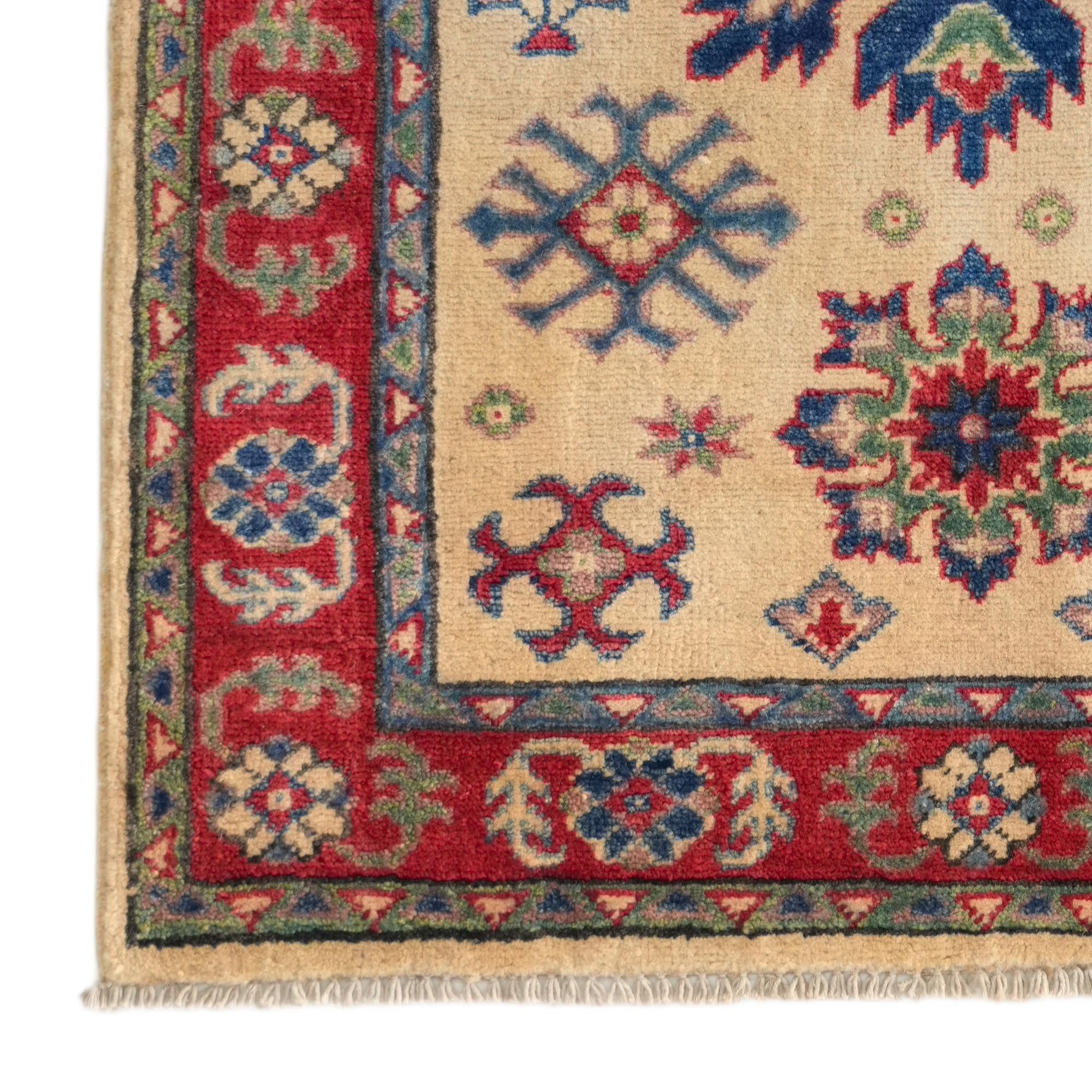 2' 9 x 4' Hand Knotted Kazak Rug