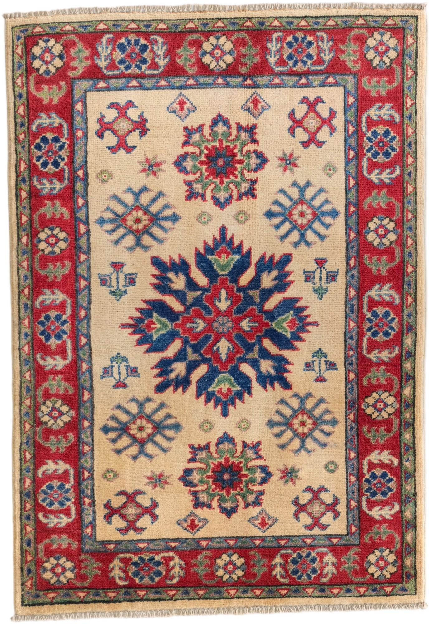 2' 9 x 4' Hand Knotted Kazak Rug