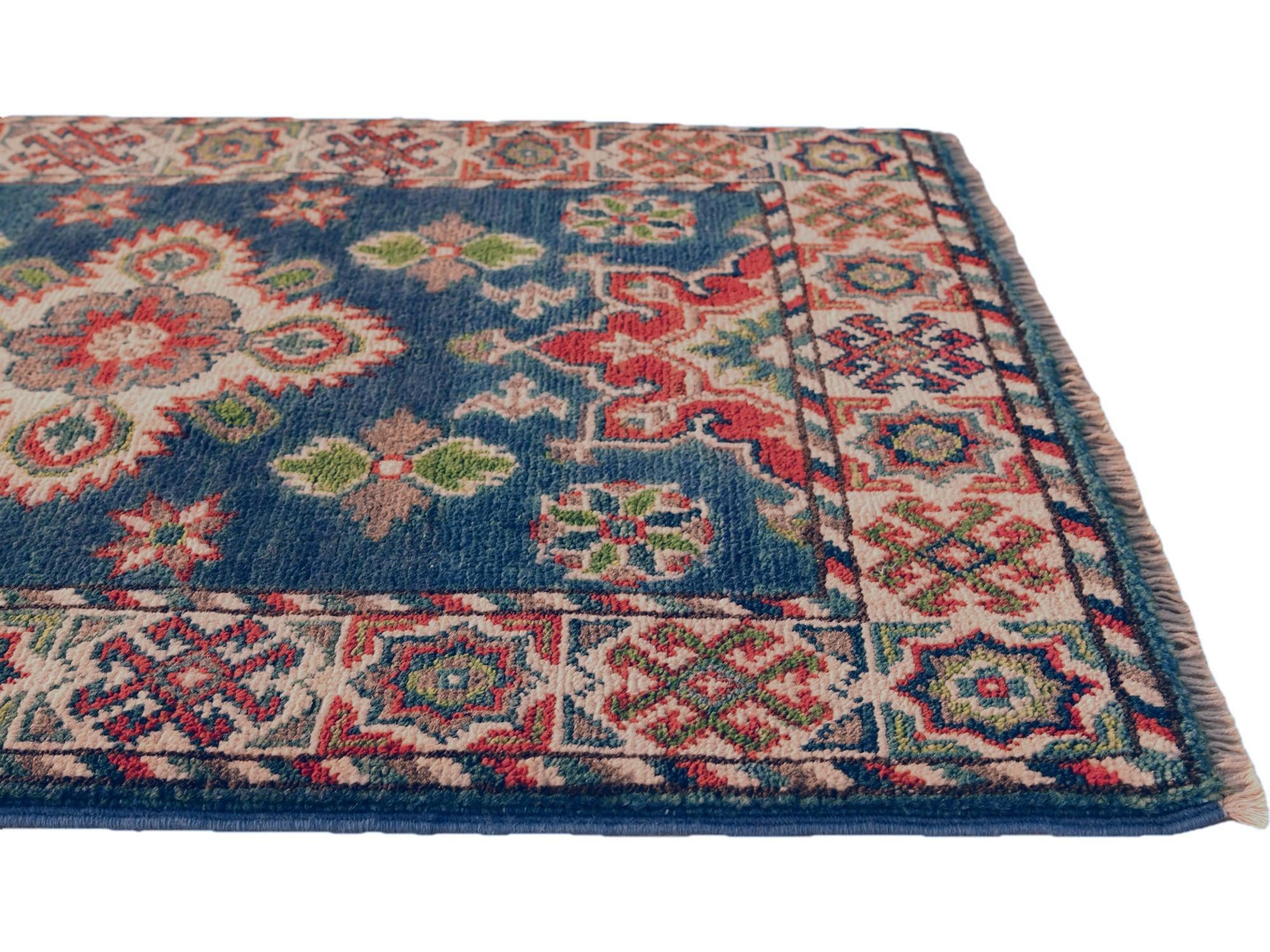 60cm x 85cm Hand Knotted Kazak Rug