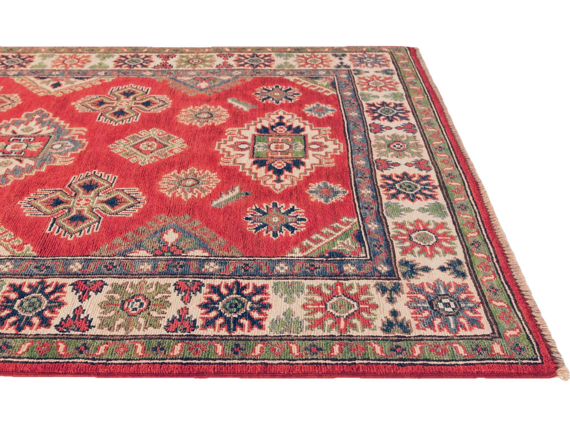 Detail image 6 of 10: 4' x 5' 11 Hand Knotted Kazak Rug