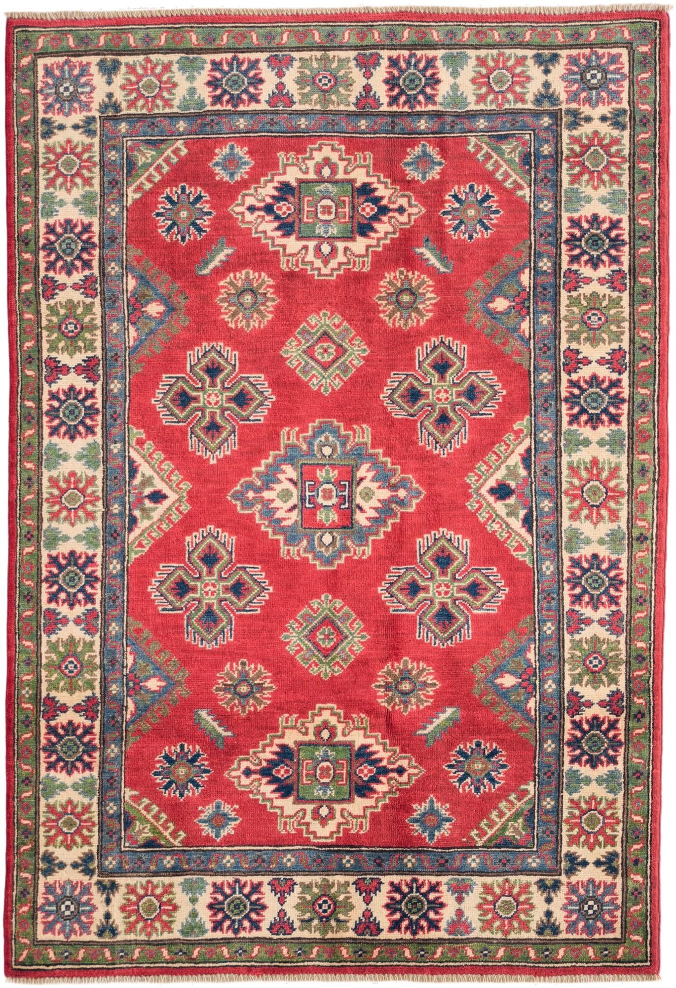 4' x 5' 11 Hand Knotted Kazak Rug