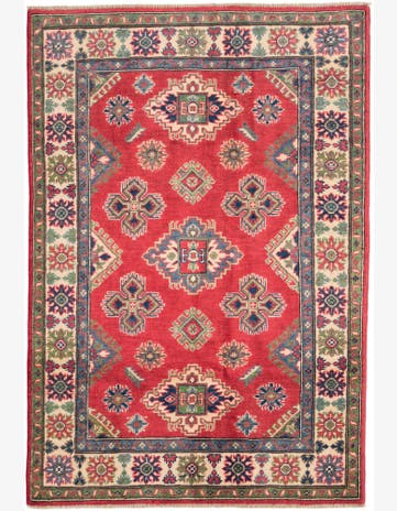 4' x 5' 11 Hand Knotted Kazak Rug