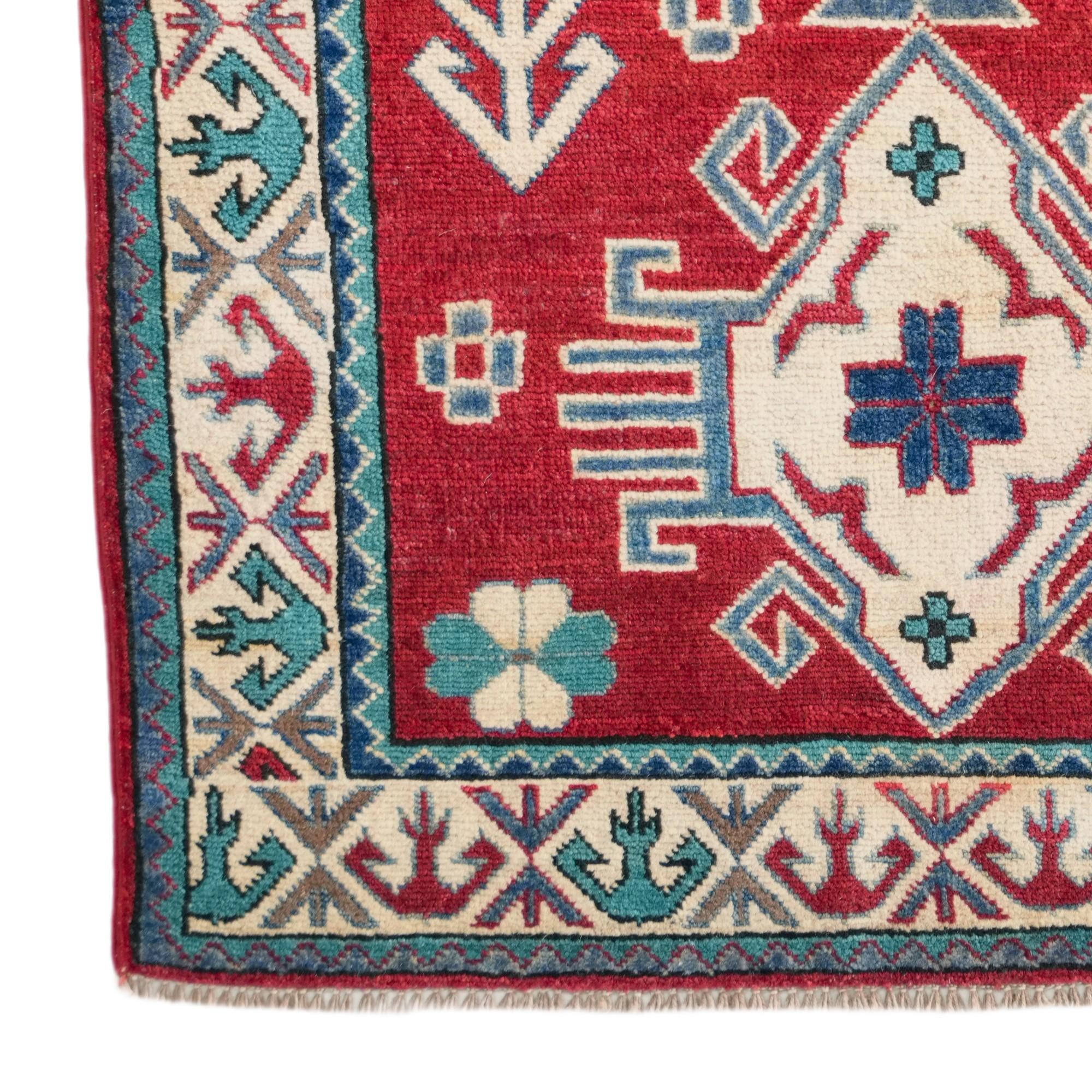 3' 4 x 5' 3 Hand Knotted Kazak Rug