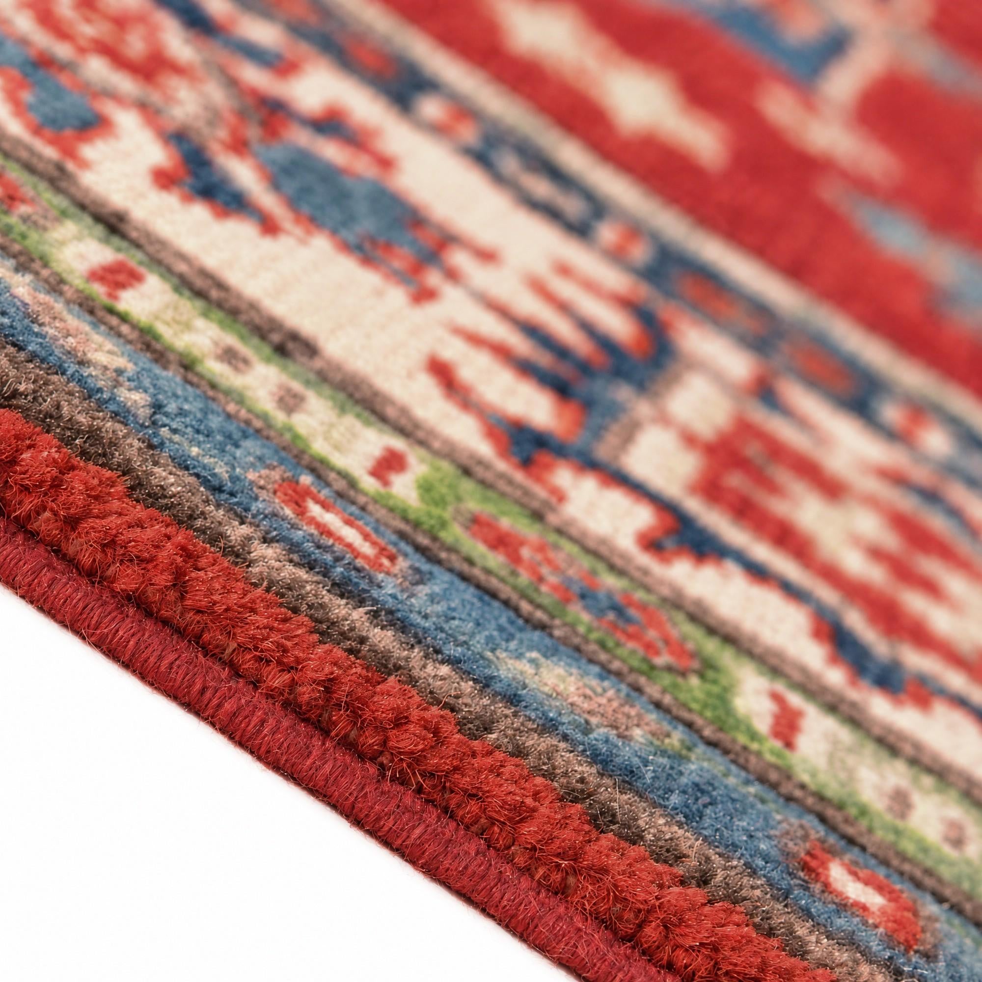 5' 1 x 6' 11 Hand Knotted Kazak Rug