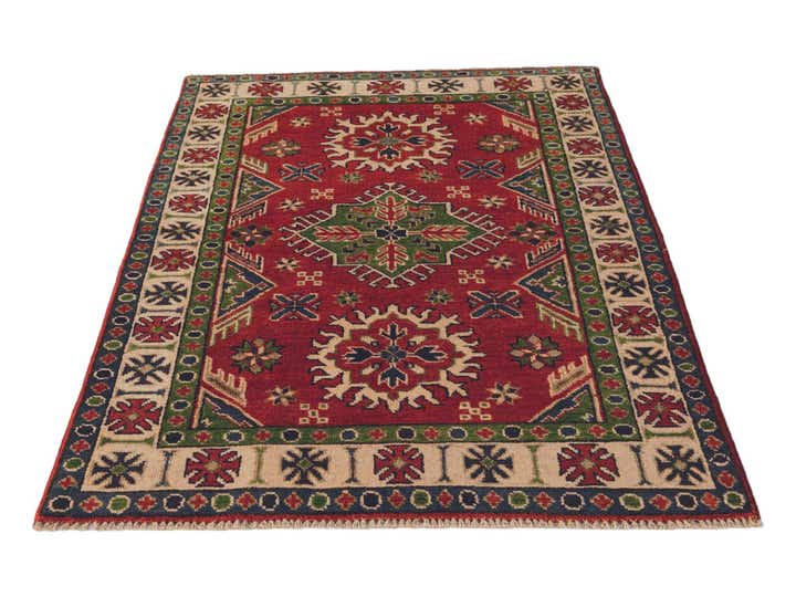 3' 3 x 4' 11 Hand Knotted Kazak Rug