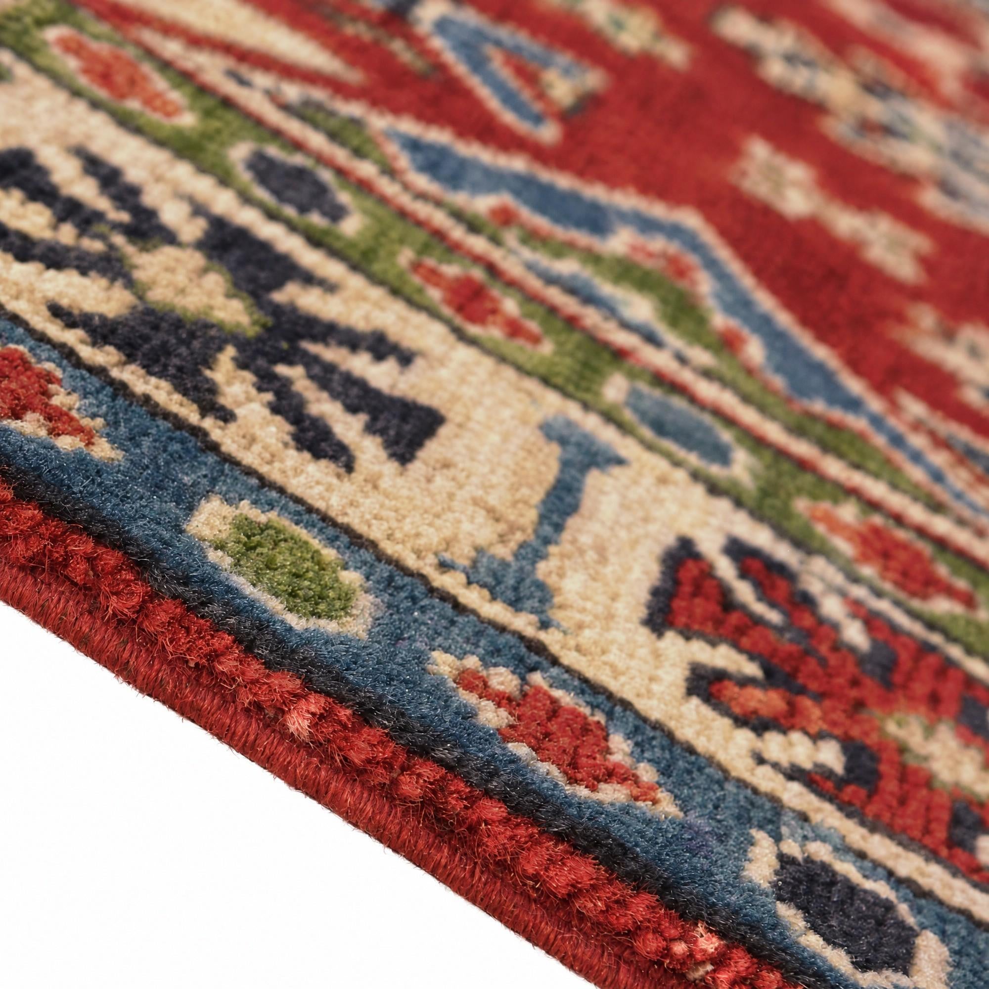 Detail image 8 of 12: 3' 3 x 4' 11 Hand Knotted Kazak Rug