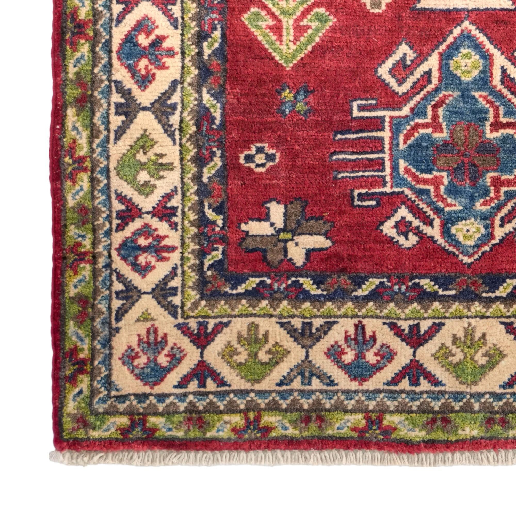 80cm x 120cm Handgeknüpft Kazak Teppich
