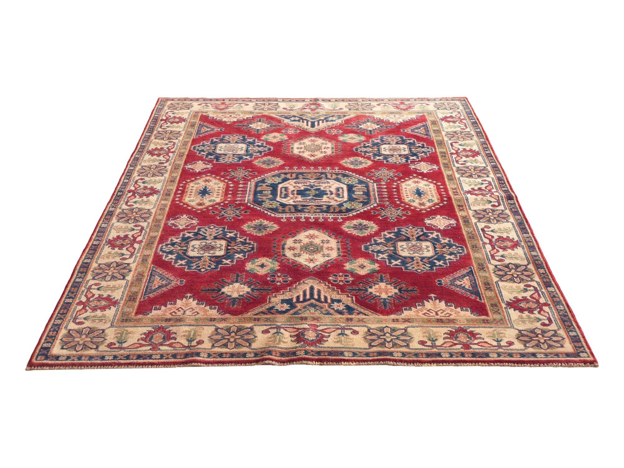 5' 9 x 8' 1 Hand Knotted Kazak Rug