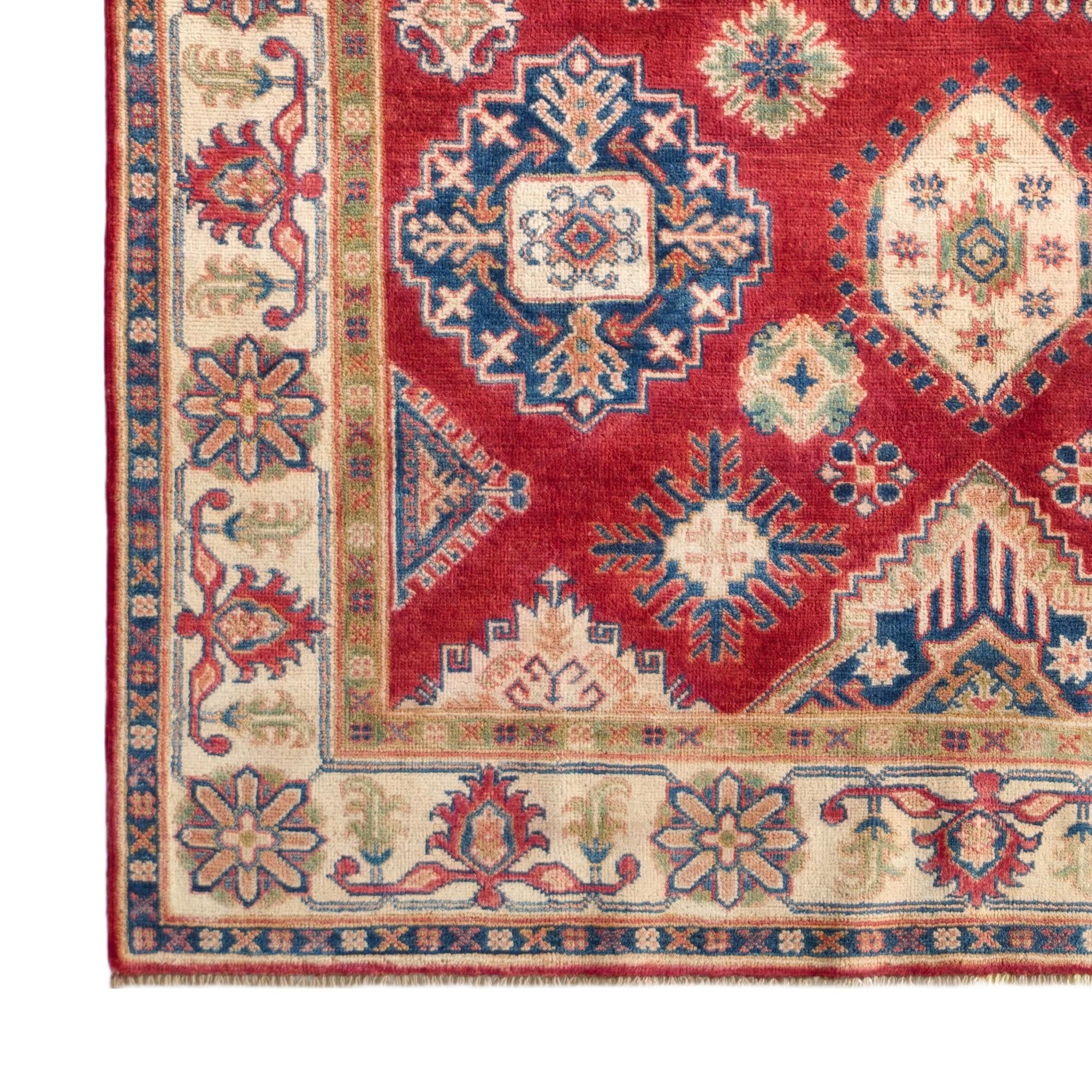 5' 9 x 8' 1 Hand Knotted Kazak Rug