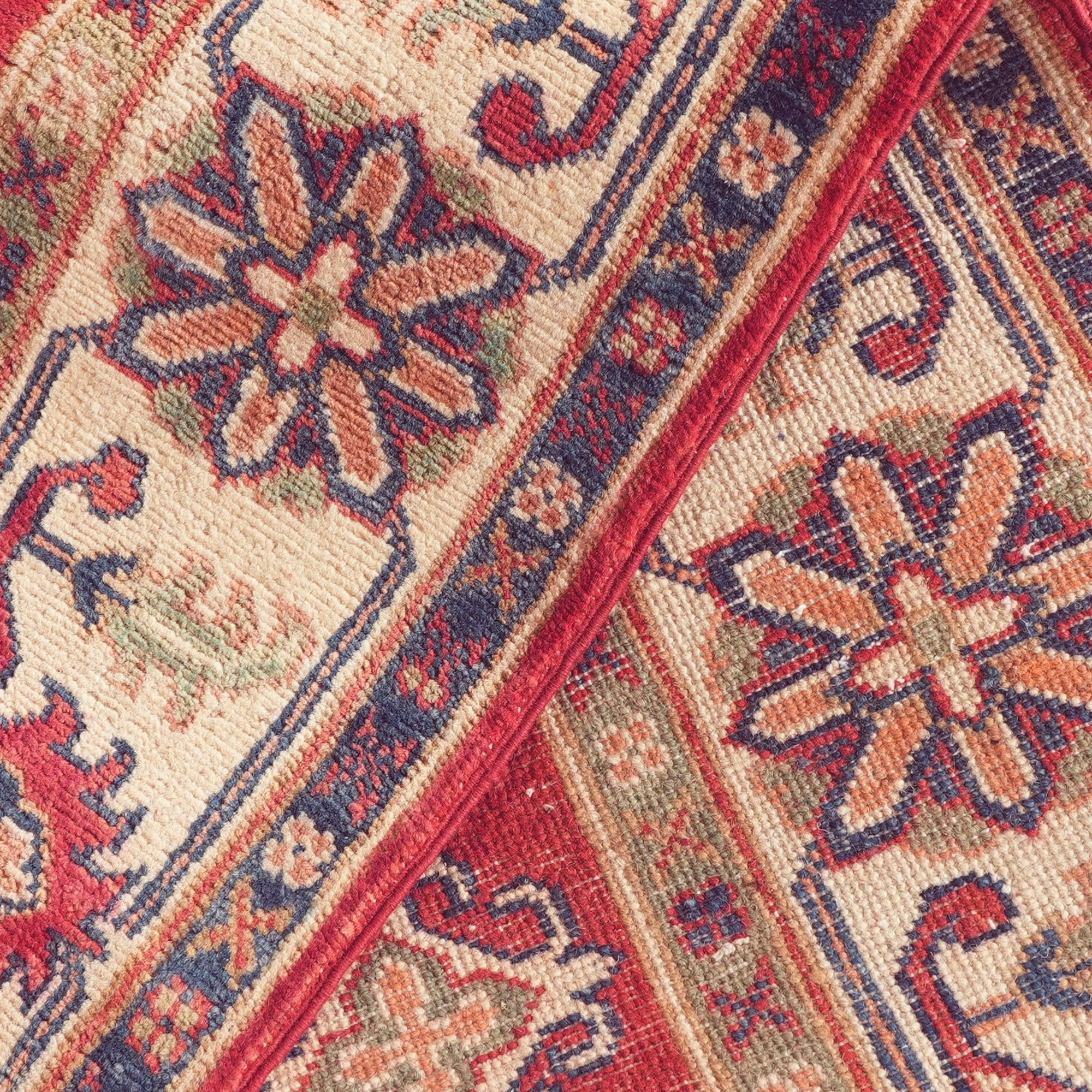 5' 9 x 8' 1 Hand Knotted Kazak Rug