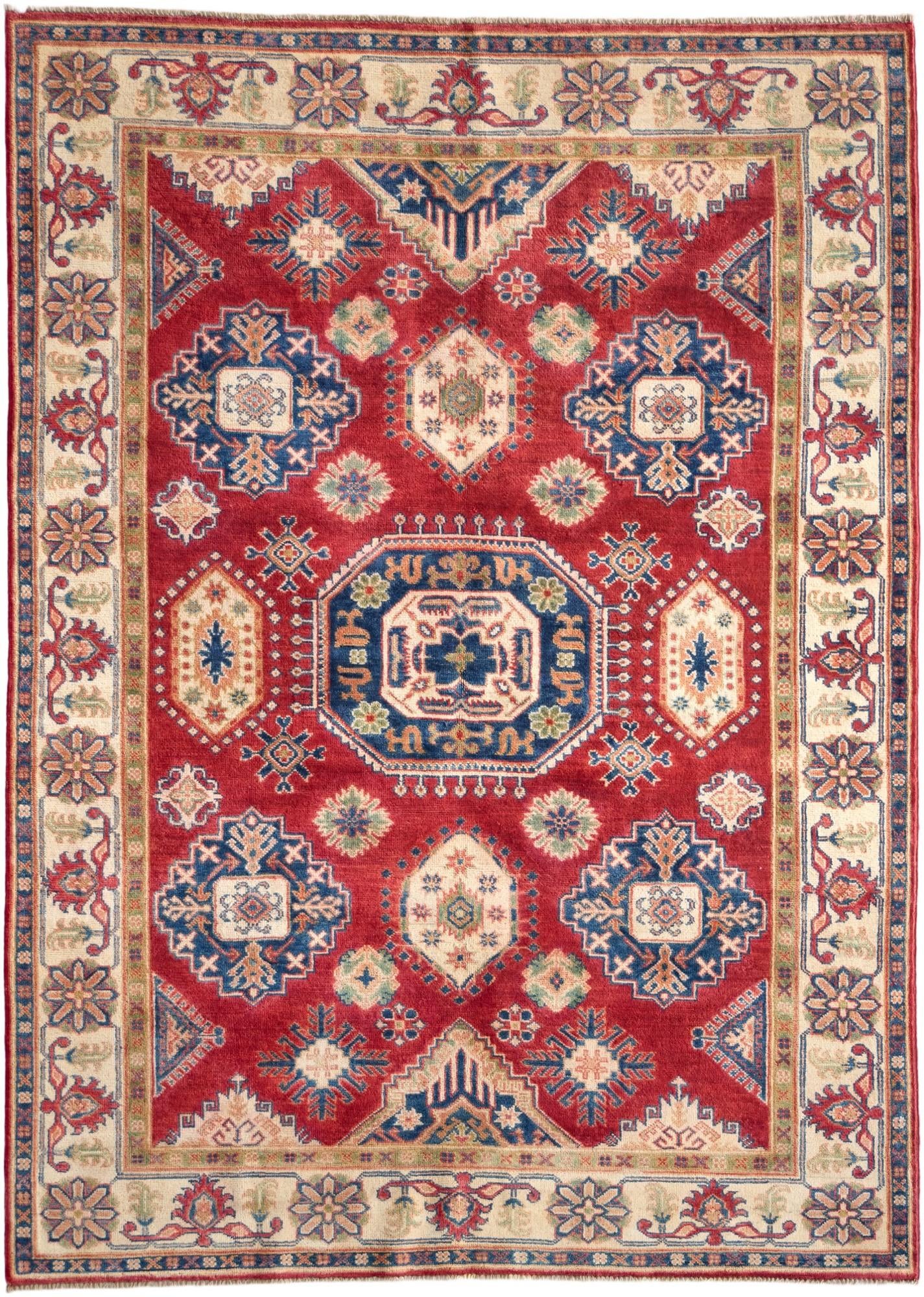 5' 9 x 8' 1 Hand Knotted Kazak Rug