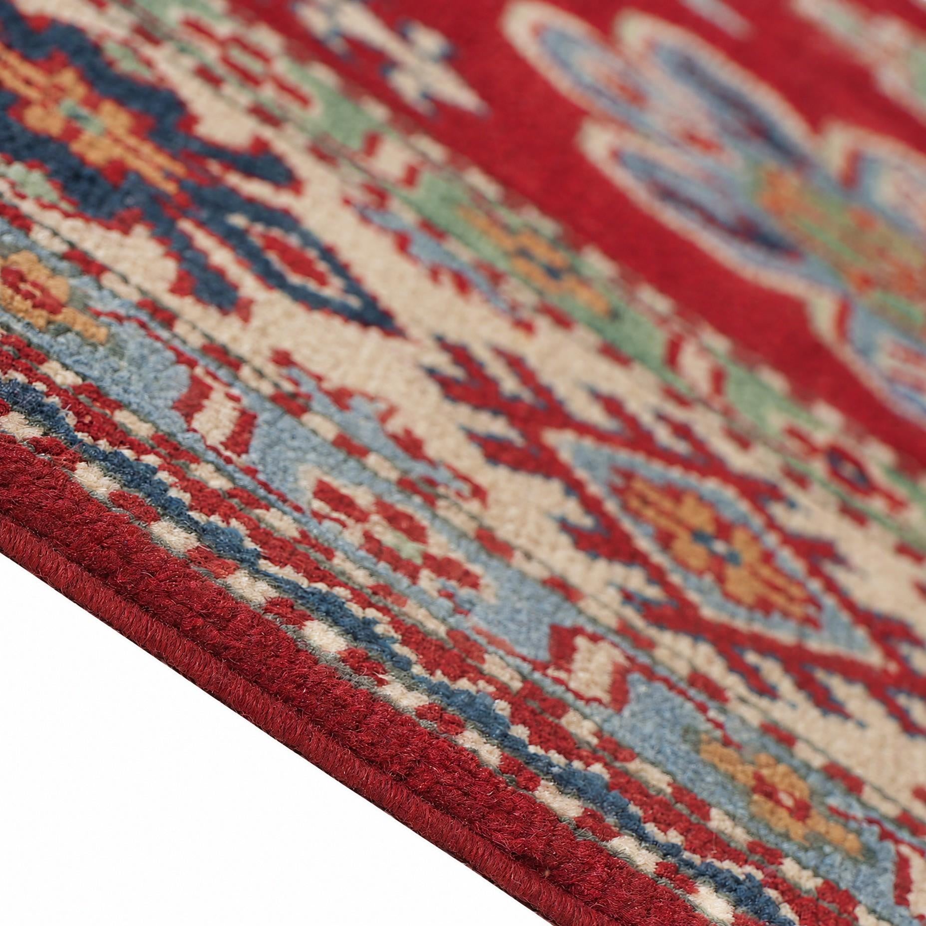 155cm x 210cm Noué main Kazak Tapis