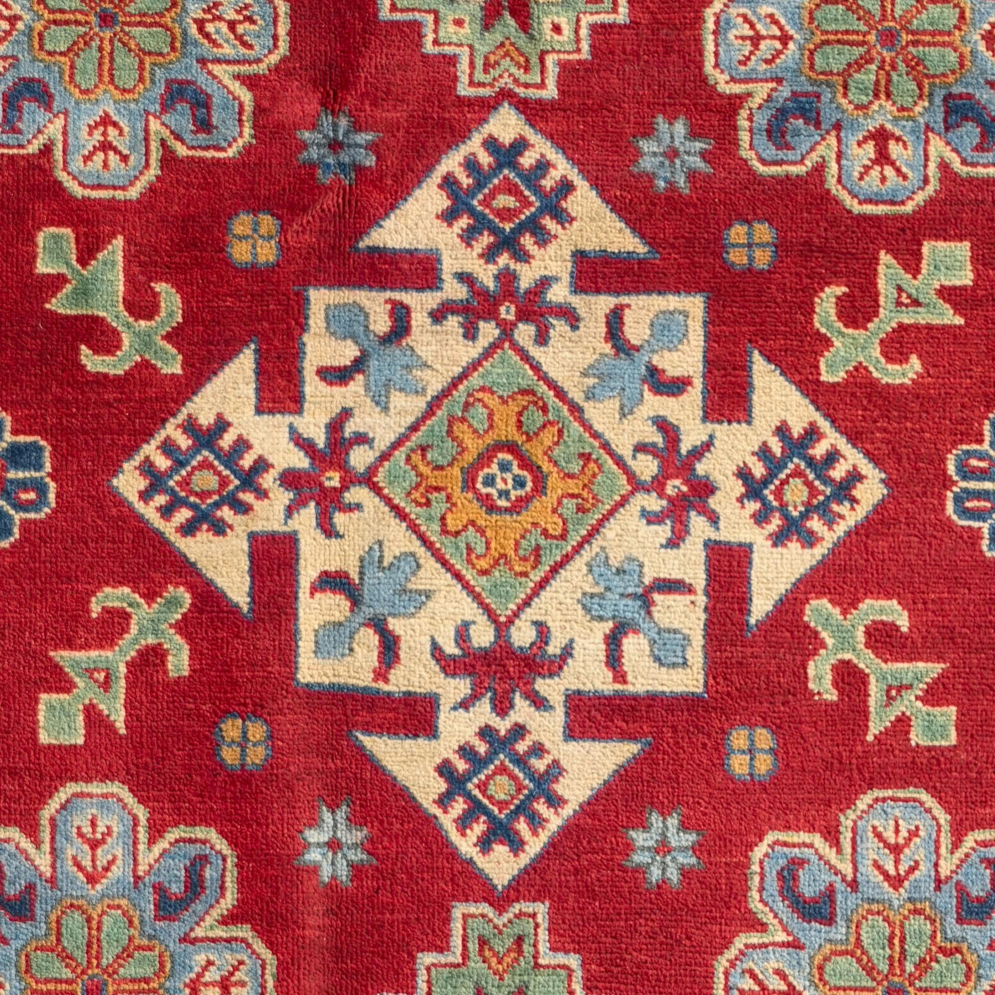 155cm x 210cm Noué main Kazak Tapis
