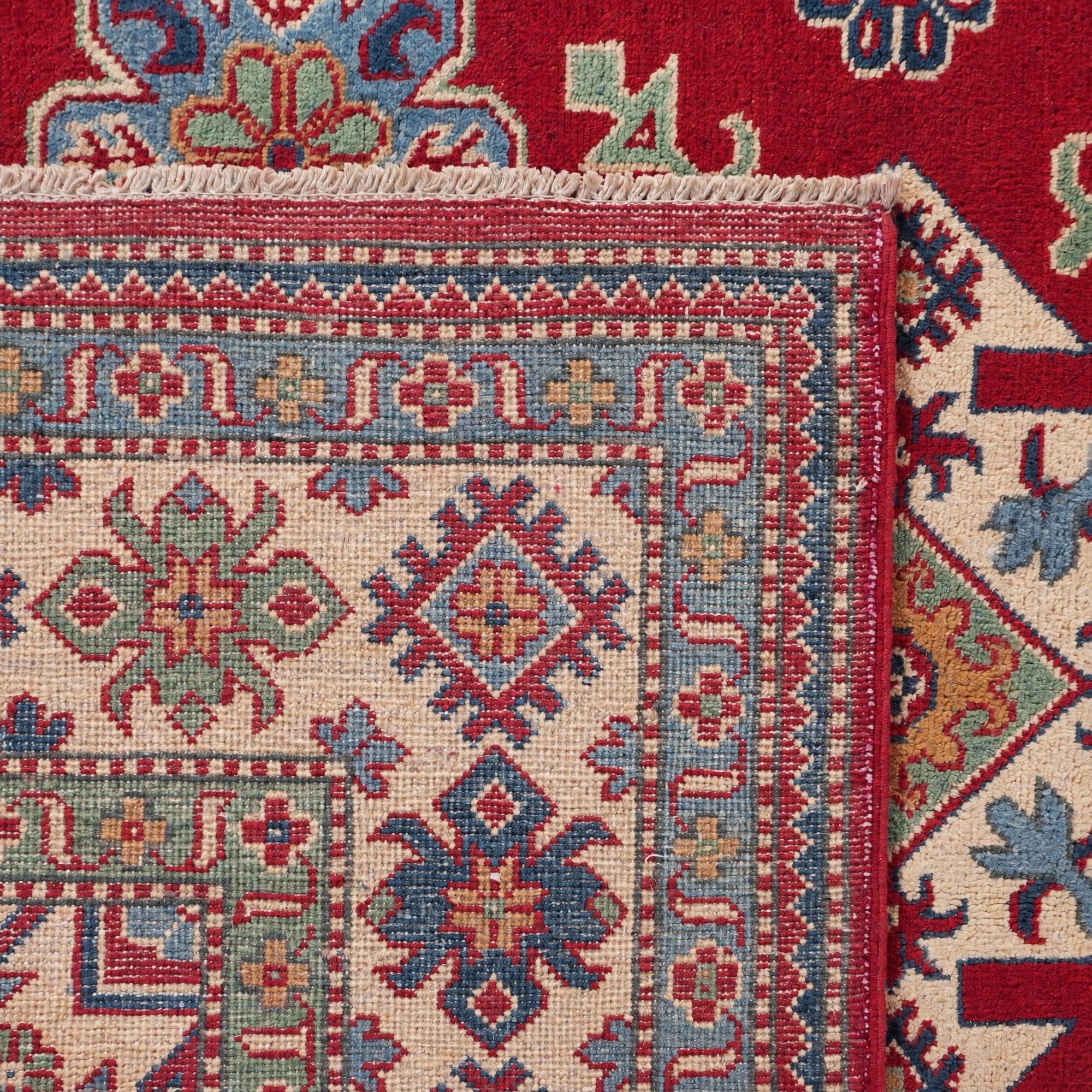 155cm x 210cm Noué main Kazak Tapis