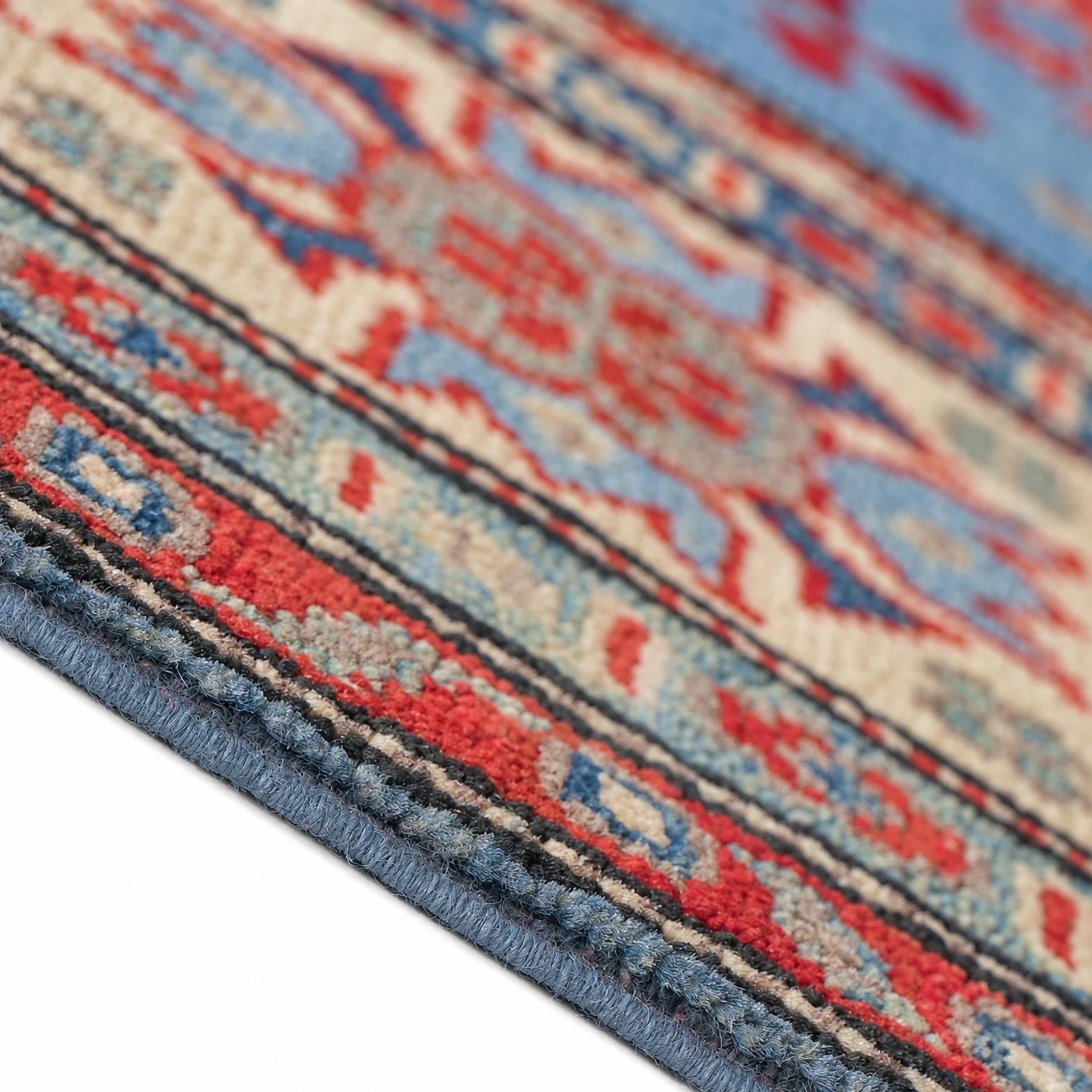 5' 3 x 7' 2 Hand Knotted Kazak Rug