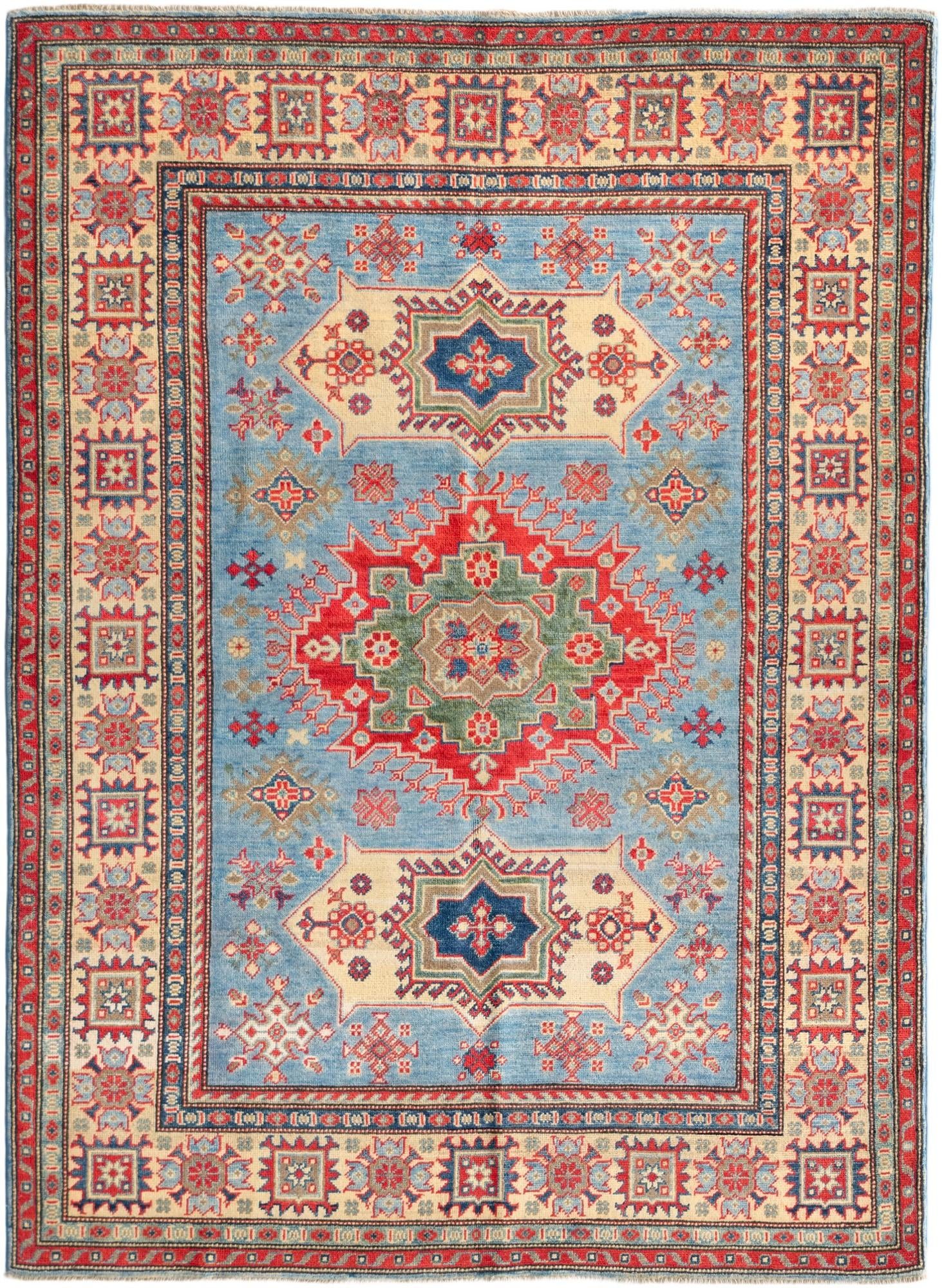 5' 3 x 7' 2 Hand Knotted Kazak Rug