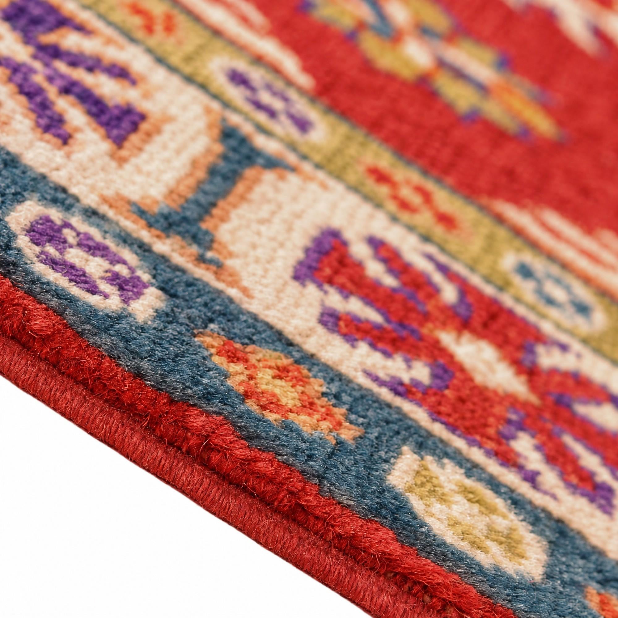 100cm x 145cm Hand Knotted Kazak Rug