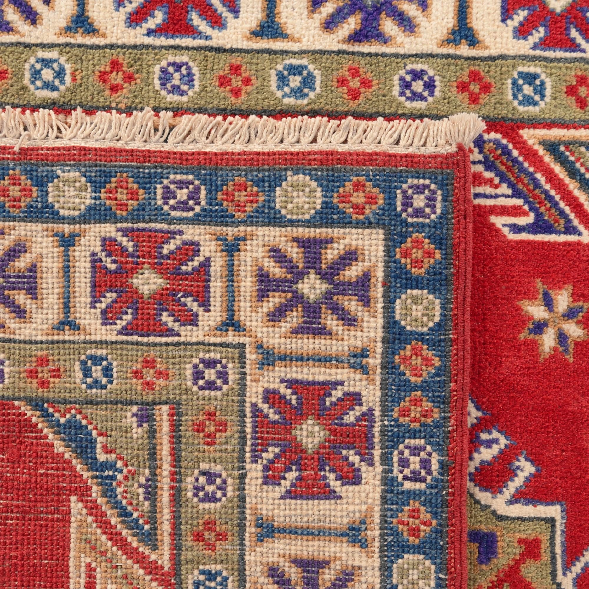 3' 3 x 4' 9 Hand Knotted Kazak Rug