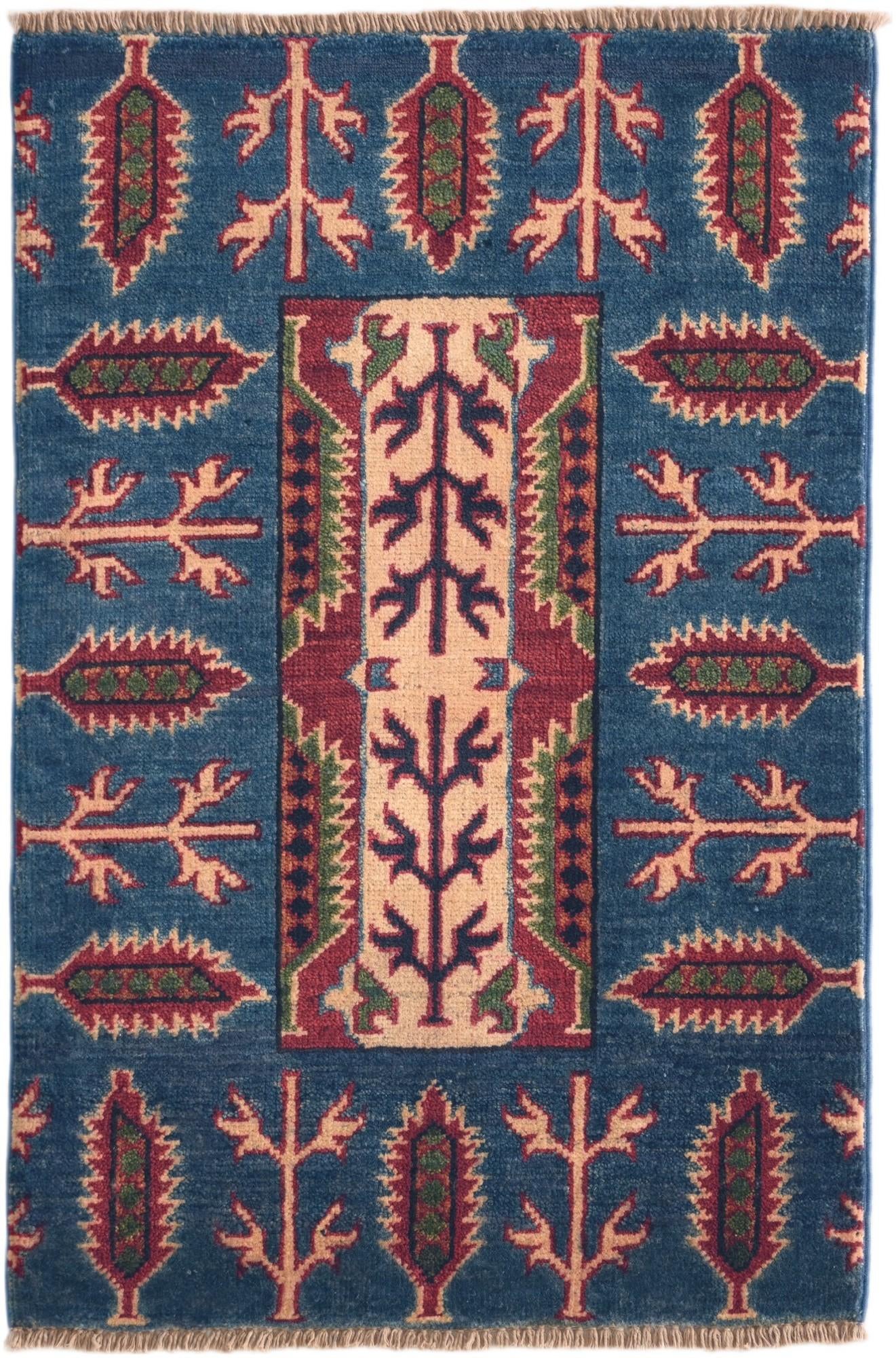1' 11 x 2' 11 Hand Knotted Kazak Rug