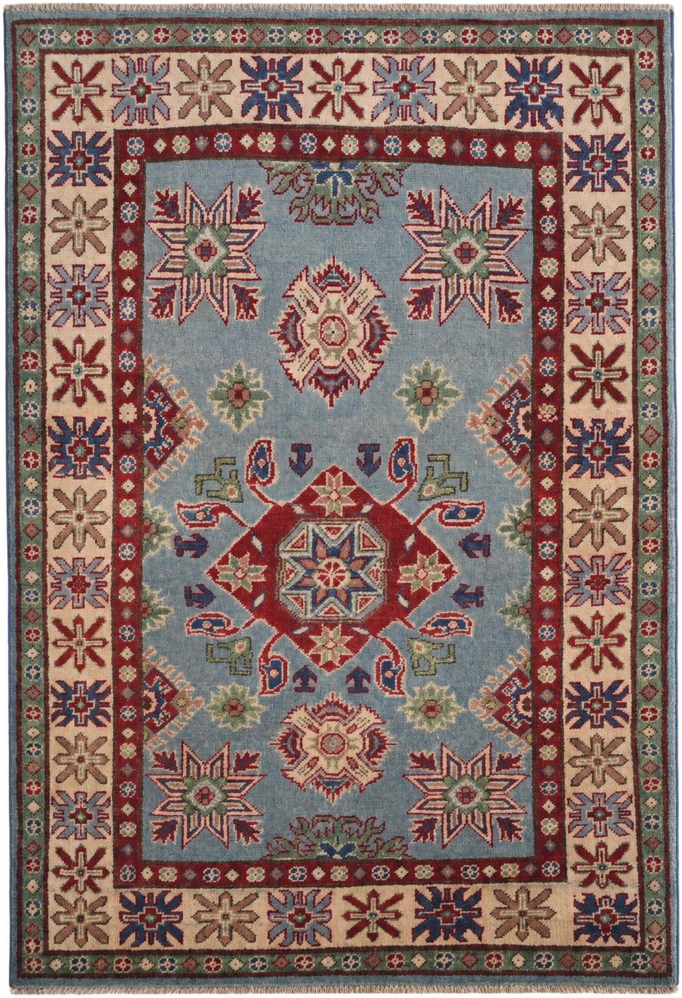 3' 5 x 4' 11 Hand Knotted Kazak Rug