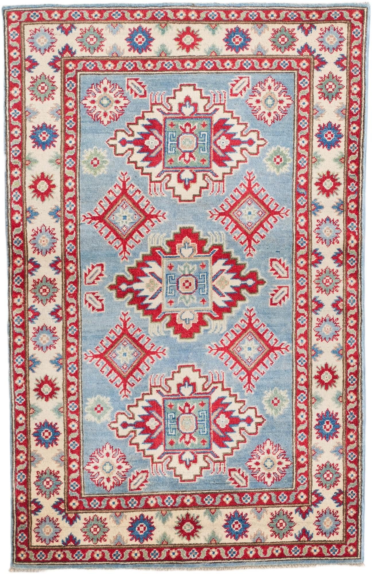3' 3 x 5' Hand Knotted Kazak Rug