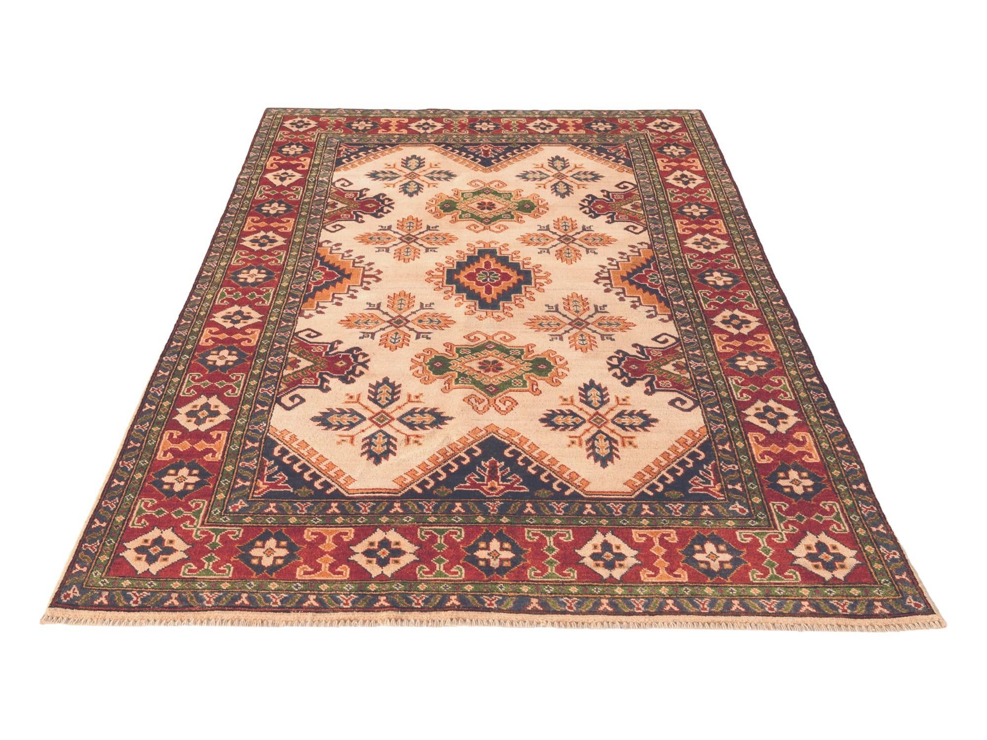 4' 11 x 7' 4 Hand Knotted Kazak Rug