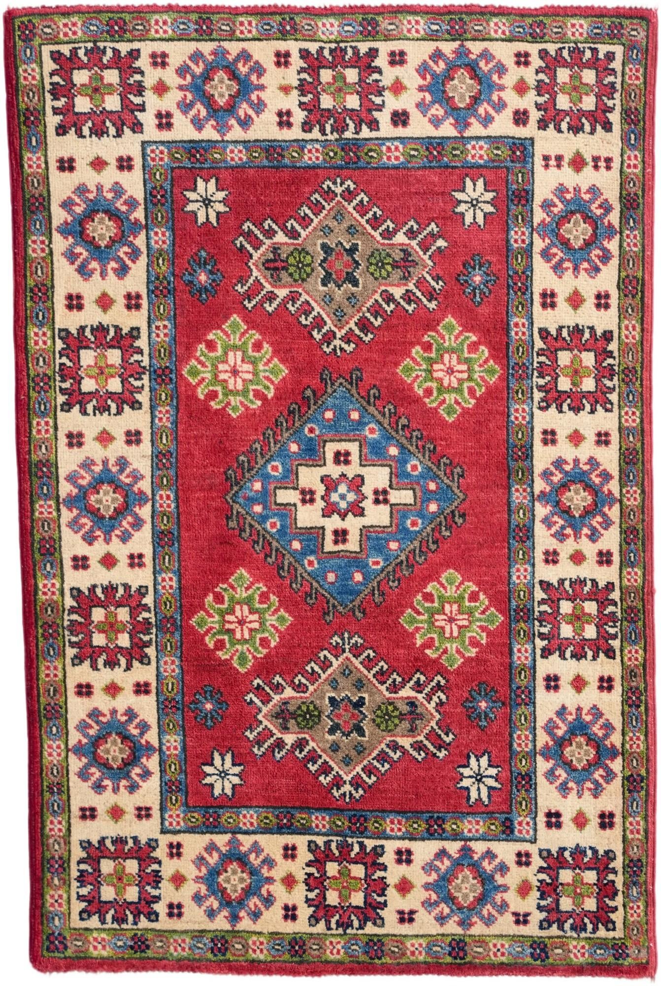2' 7 x 3' 10 Hand Knotted Kazak Rug