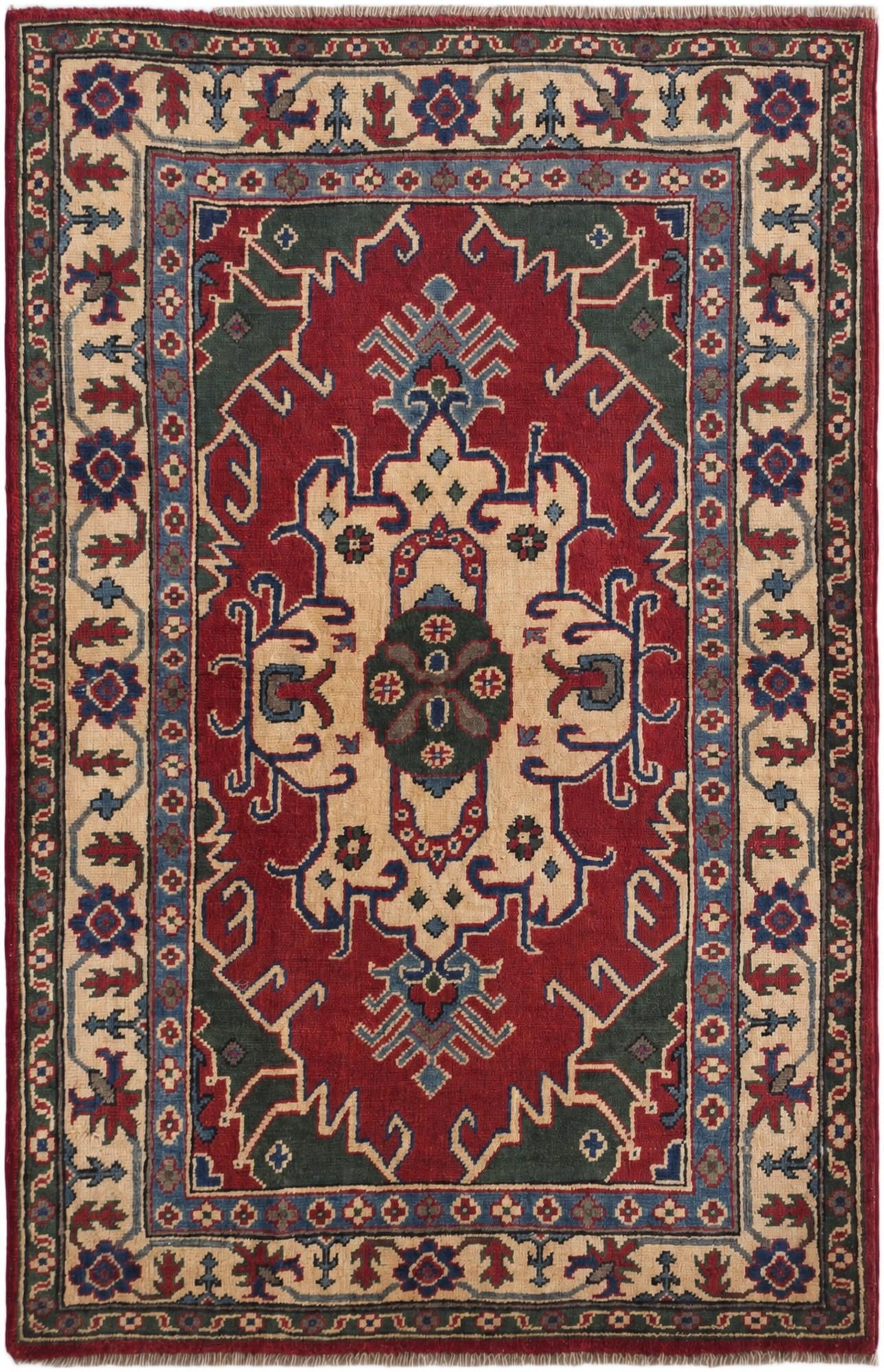 3' 6 x 5' 5 Hand Knotted Kazak Rug
