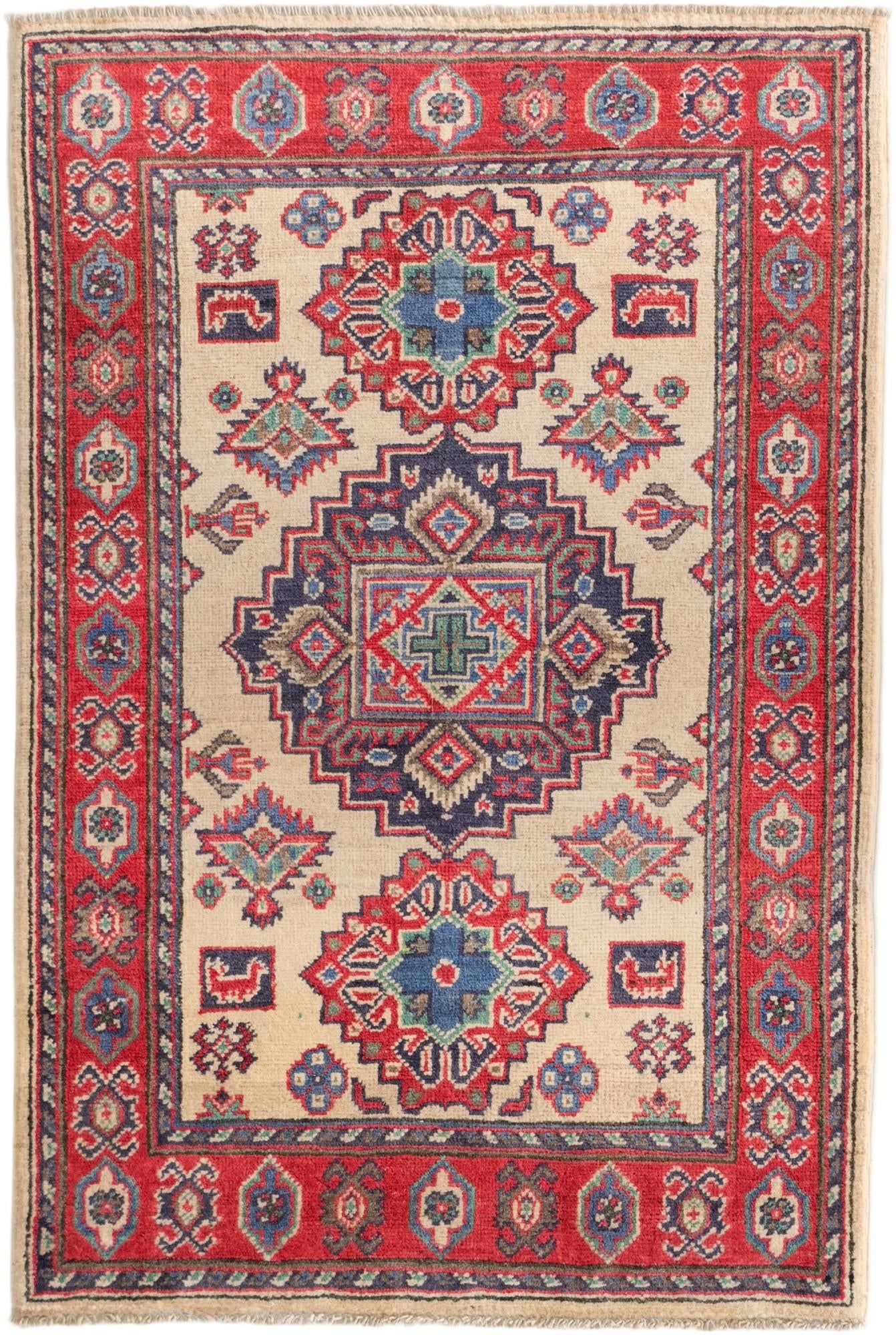 2' 9 x 4' 1 Hand Knotted Kazak Rug