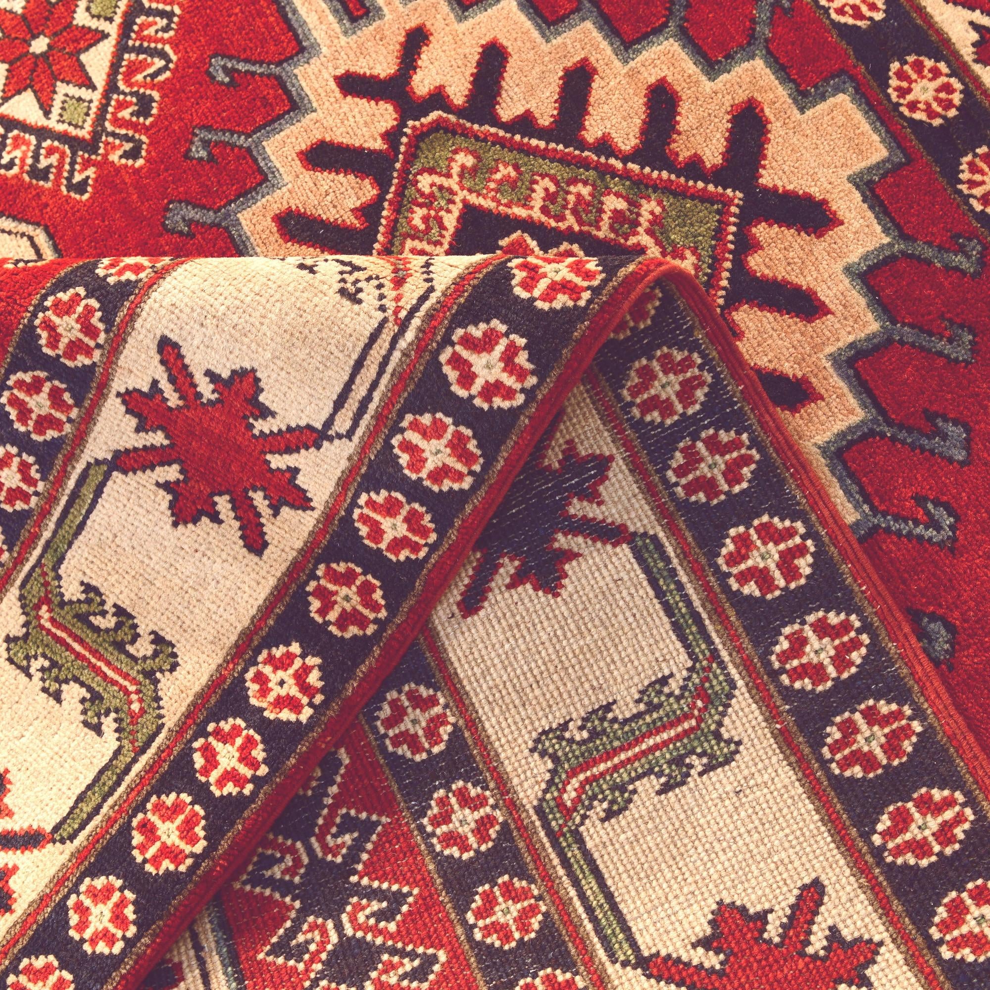 5' 3 x 6' 9 Hand Knotted Kazak Rug