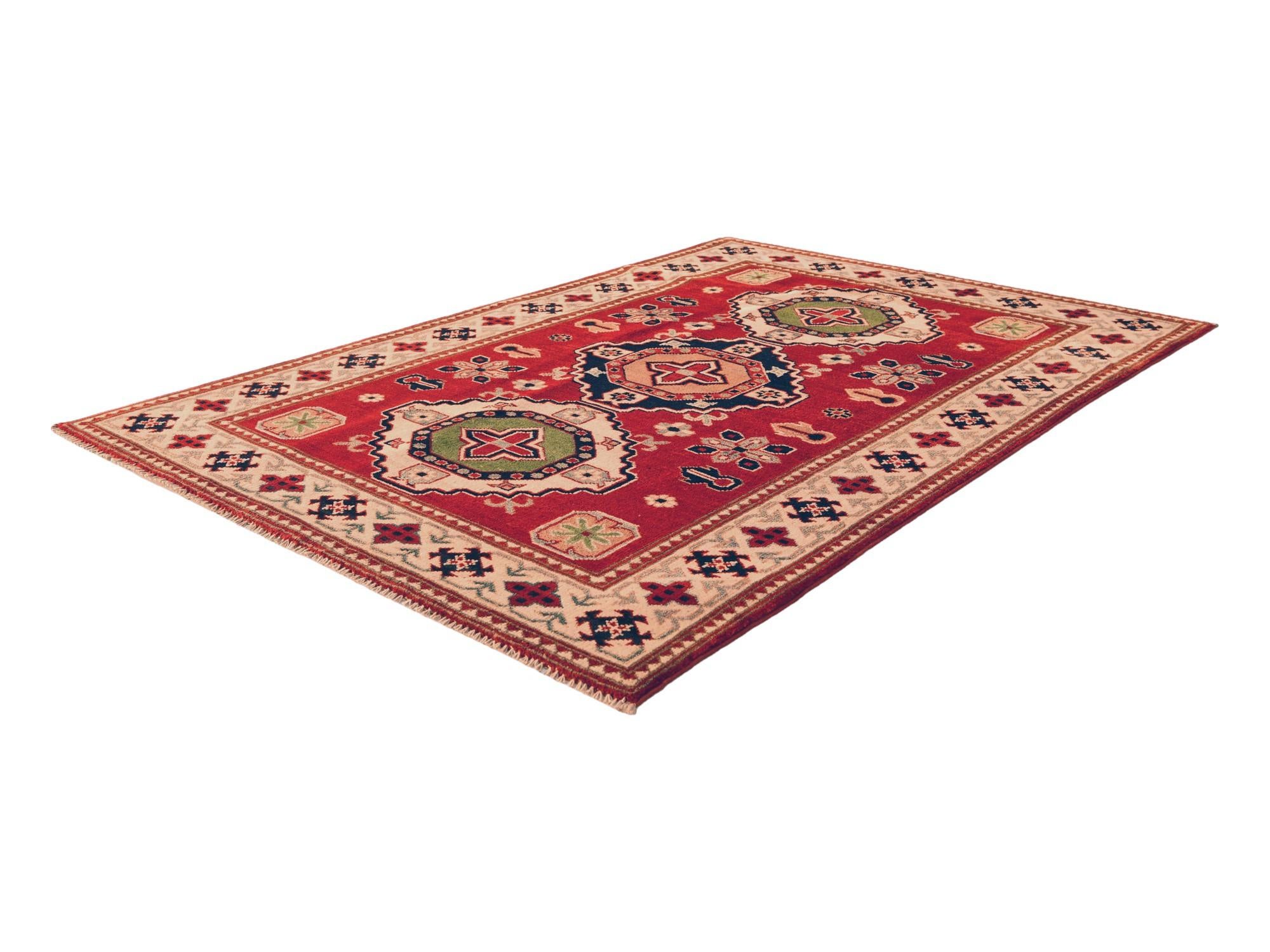 4' x 5' 11 Hand Knotted Kazak Rug