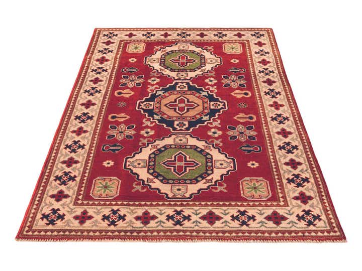 4' x 5' 11 Hand Knotted Kazak Rug