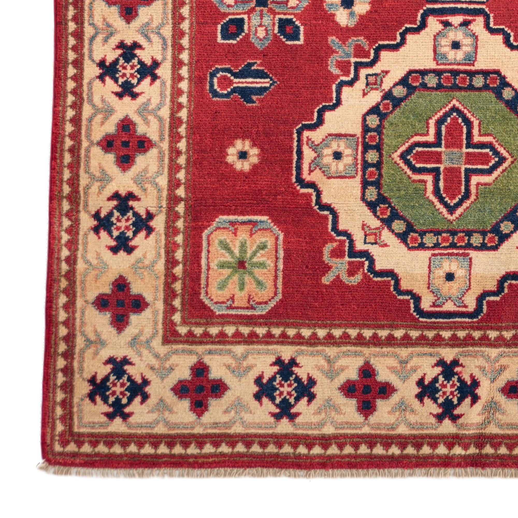 4' x 5' 11 Hand Knotted Kazak Rug