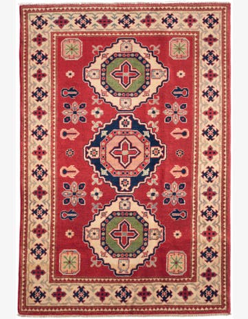 4' x 5' 11 Hand Knotted Kazak Rug