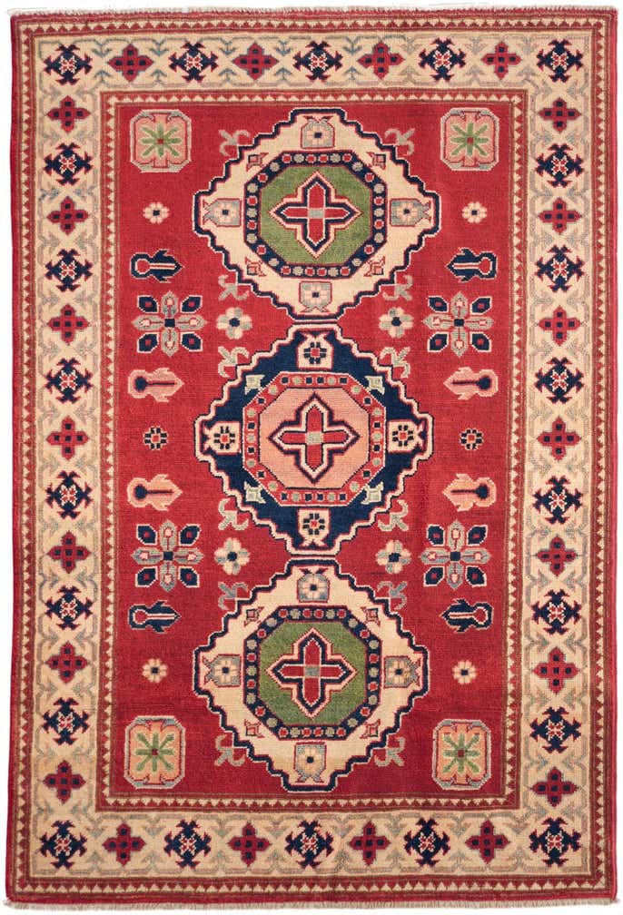 4' x 5' 11 Hand Knotted Kazak Rug