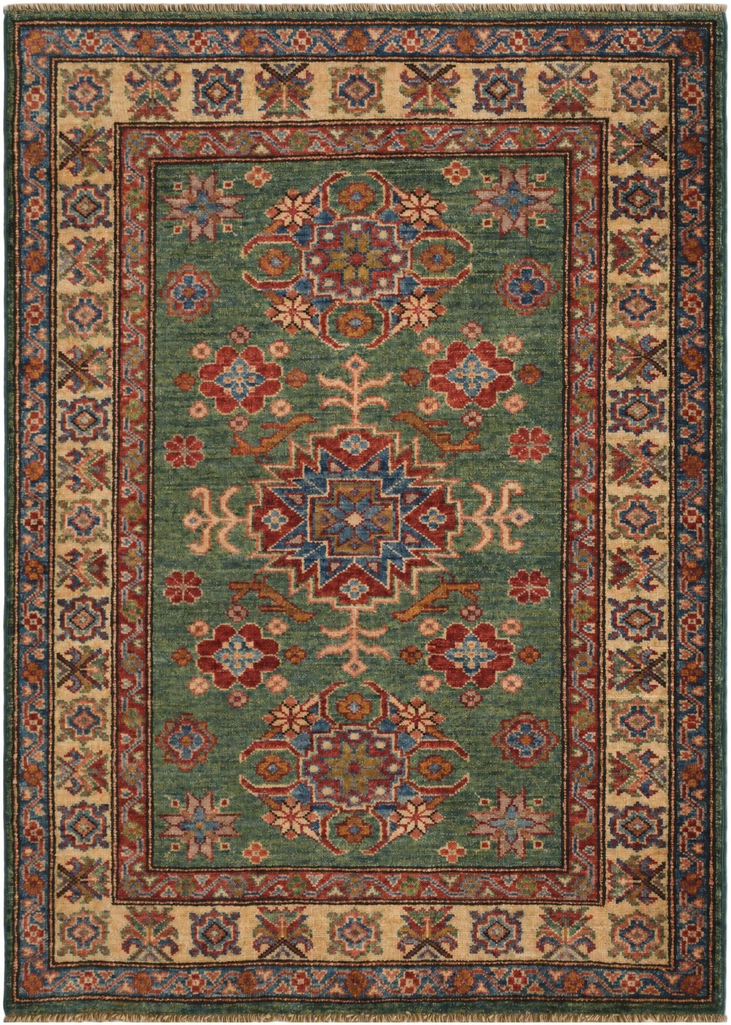 2' 11 x 4' Hand Knotted Kazak Rug