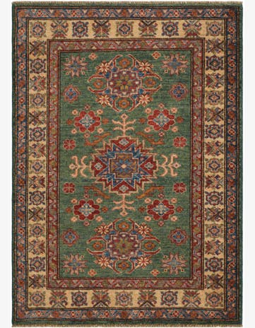 2' 11 x 4' Hand Knotted Kazak Rug