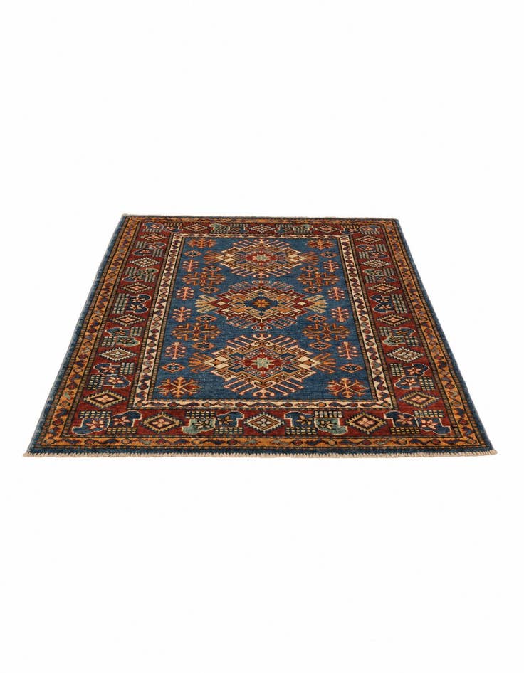 Detail image of 3' 1 x 4' 2 Hand Knotted Kazak Rug