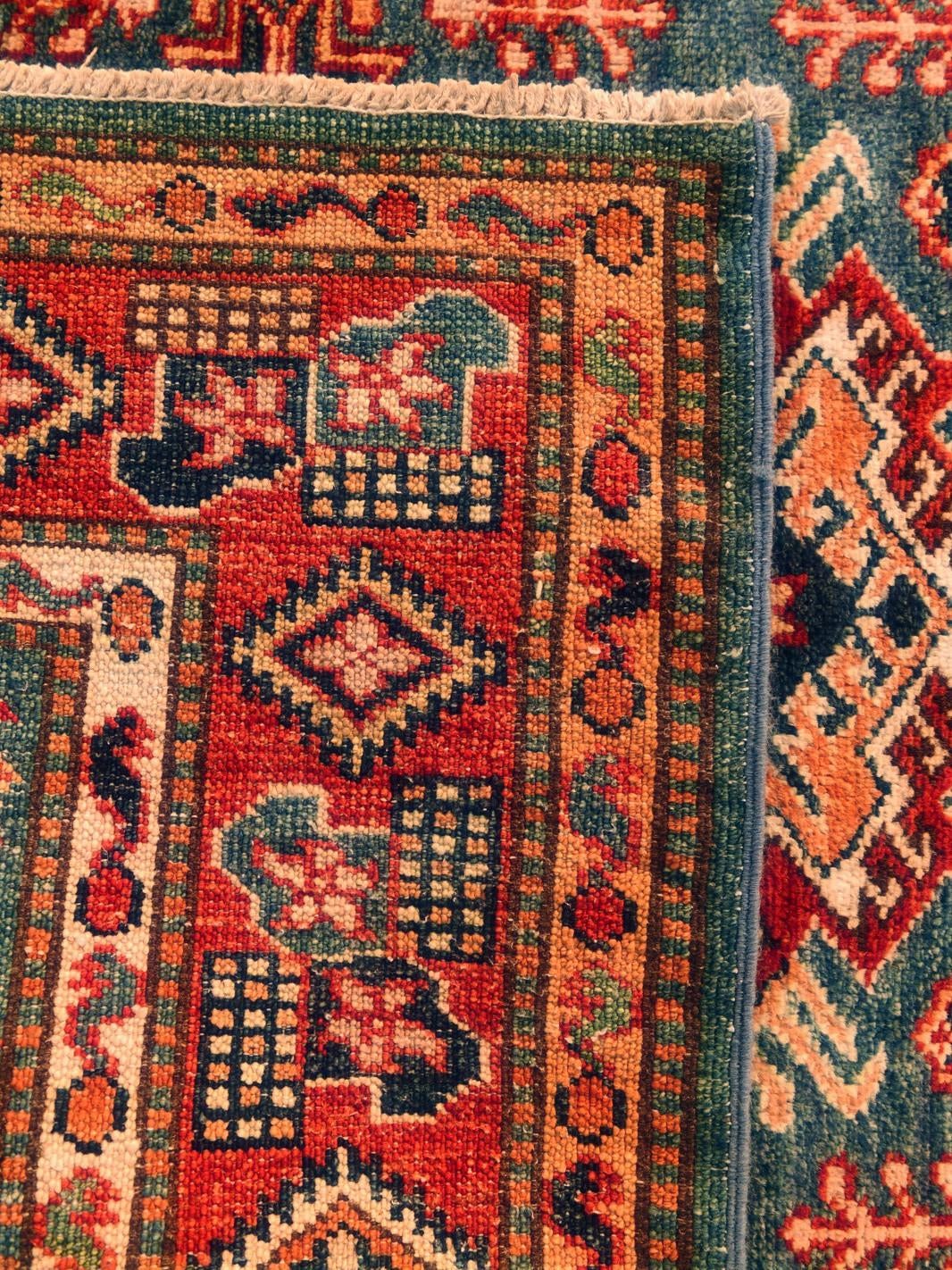 95cm x 125cm Hand Knotted Kazak Rug