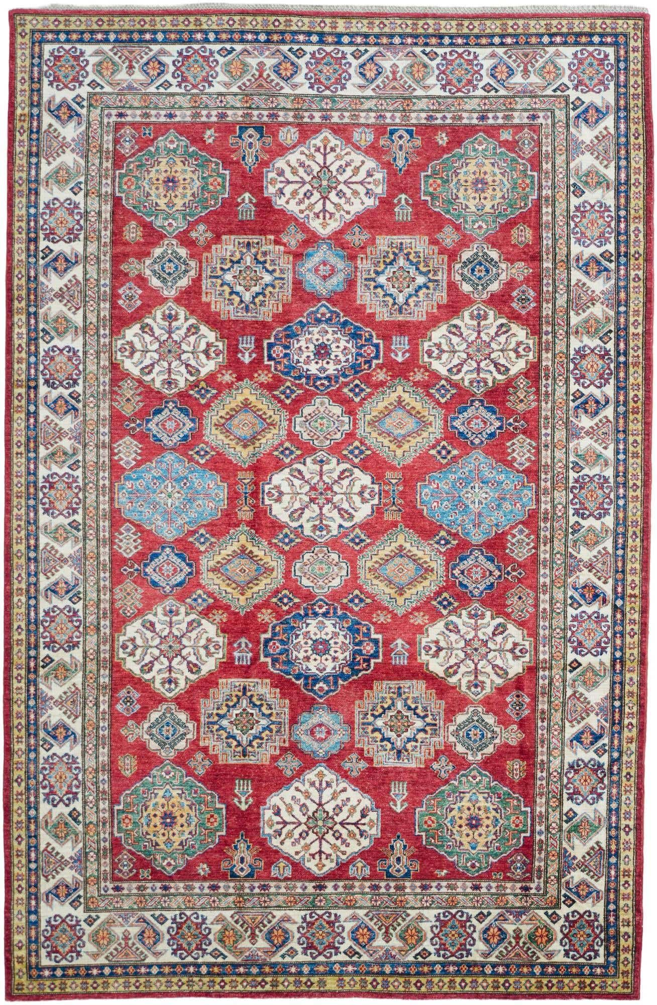 6' 8 x 10' 2 Hand Knotted Kazak Rug