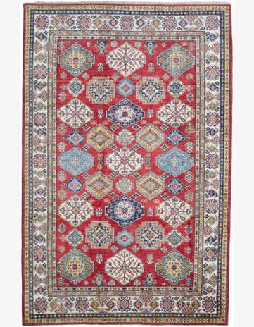 6' 8 x 10' 2 Hand Knotted Kazak Rug