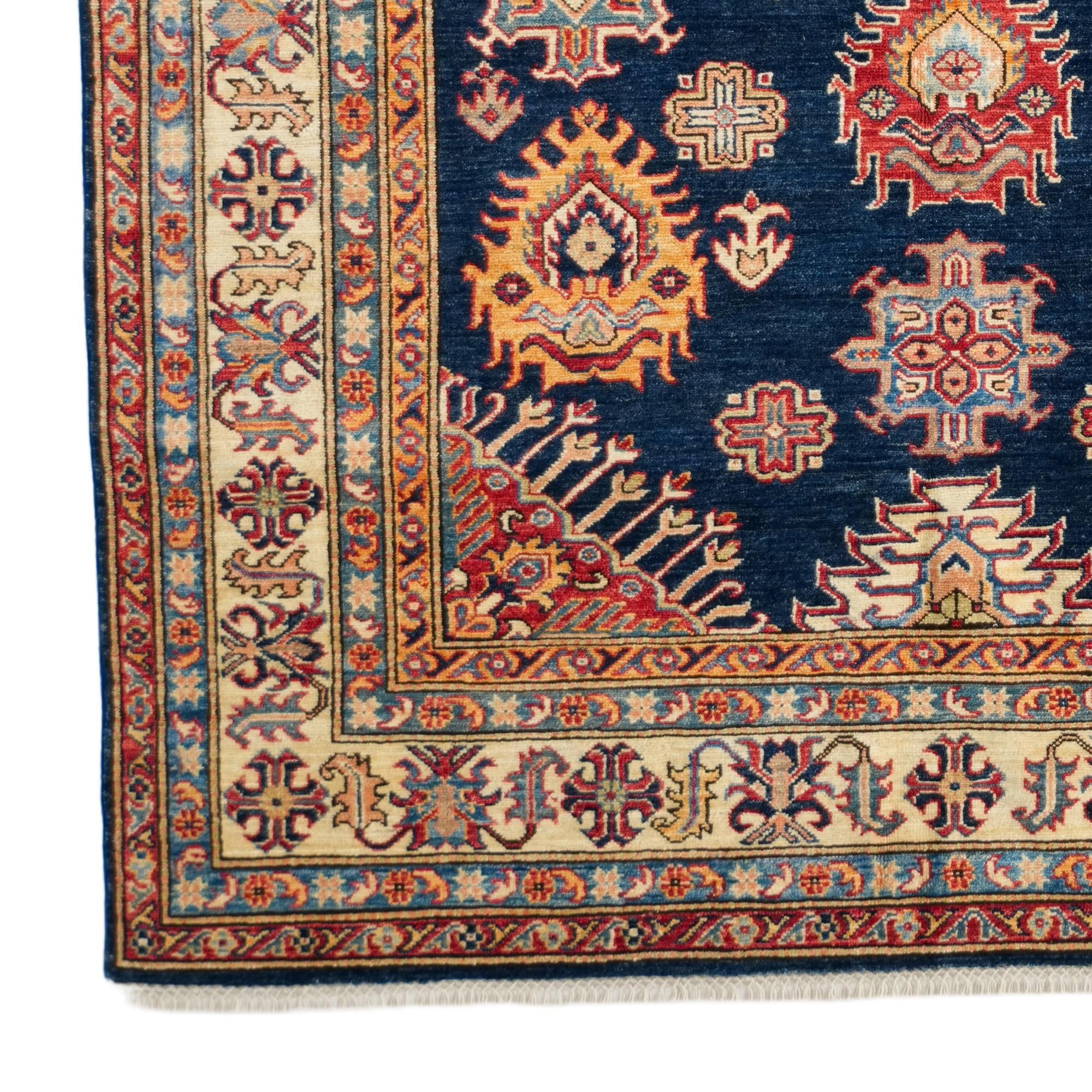 5' 9 x 8' 4 Hand Knotted Kazak Rug