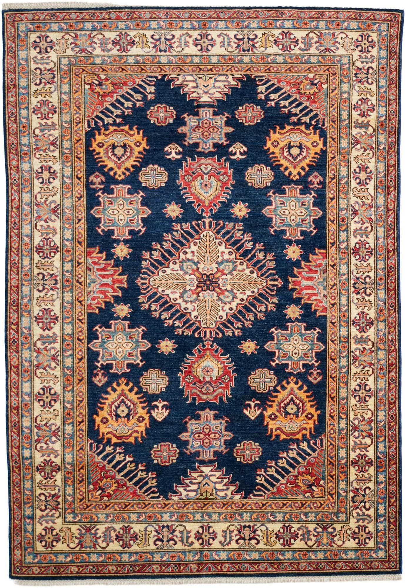 5' 9 x 8' 4 Hand Knotted Kazak Rug