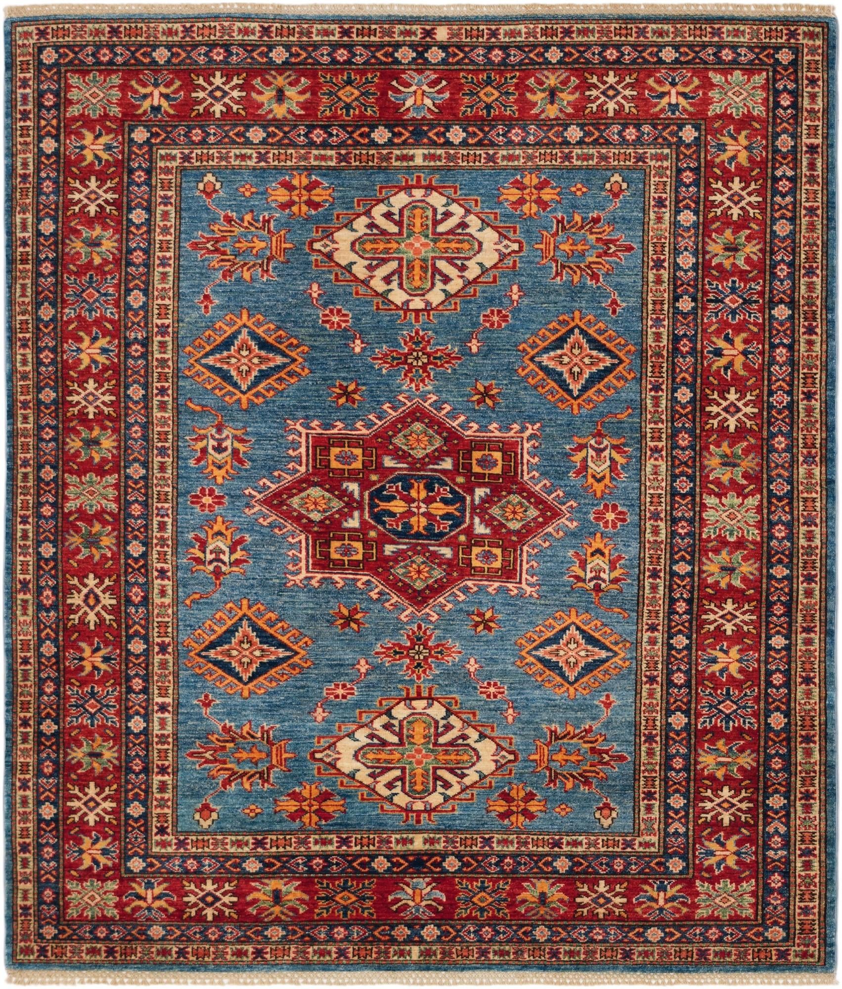 5' 1 x 5' 11 Hand Knotted Kazak Rug