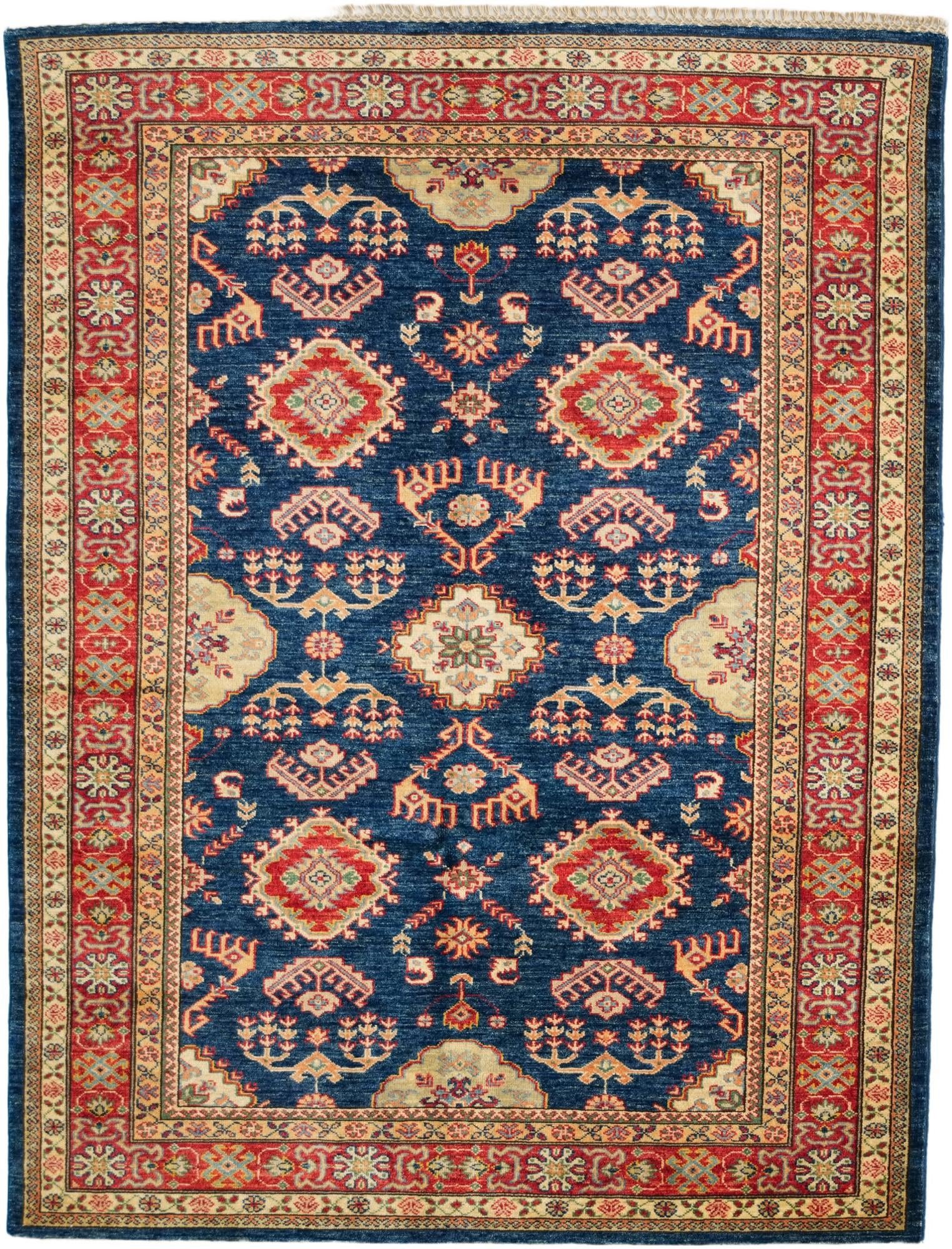 5' x 6' 7 Hand Knotted Kazak Rug