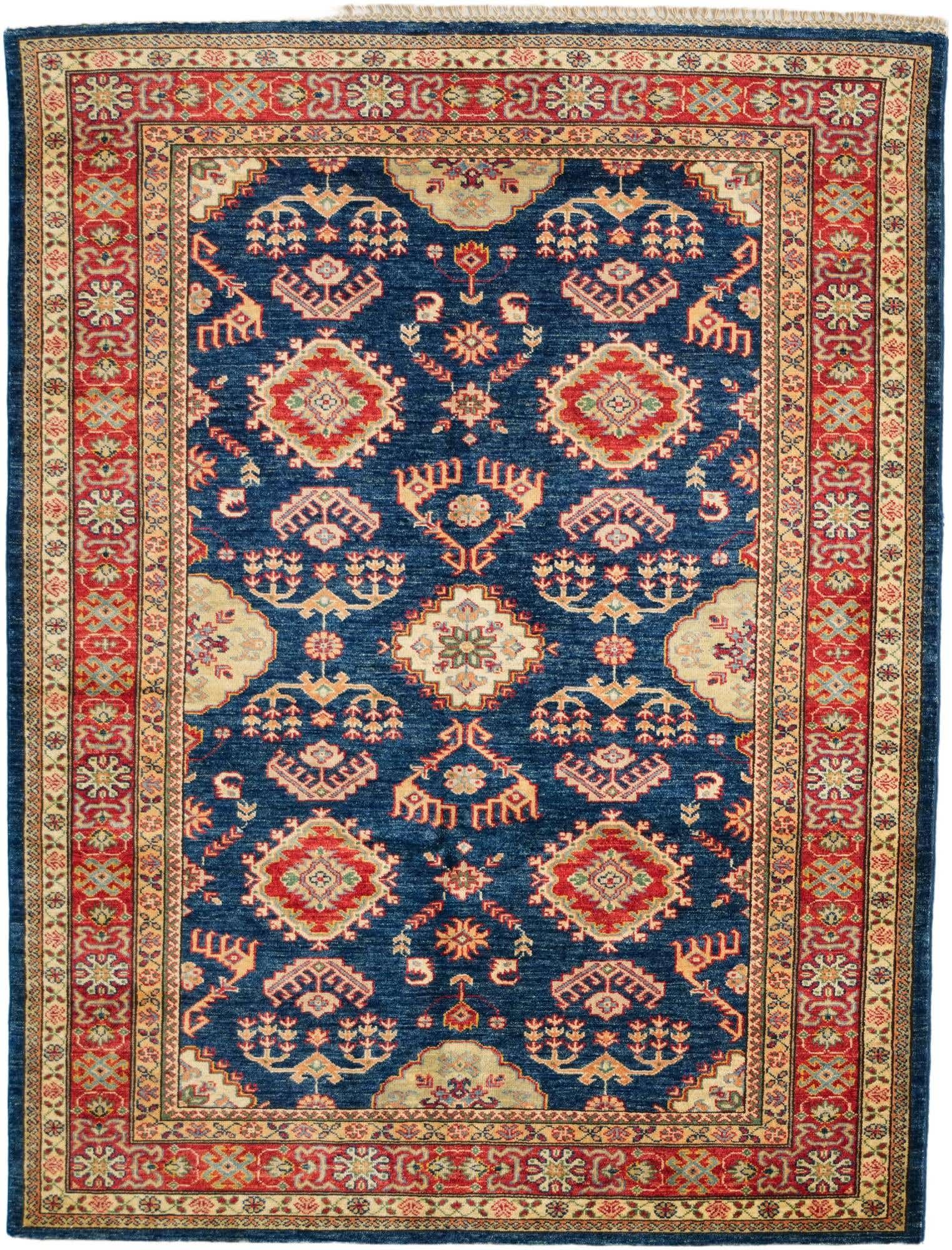 5' x 6' 7 Hand Knotted Kazak Rug