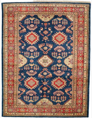 5' x 6' 7 Hand Knotted Kazak Rug