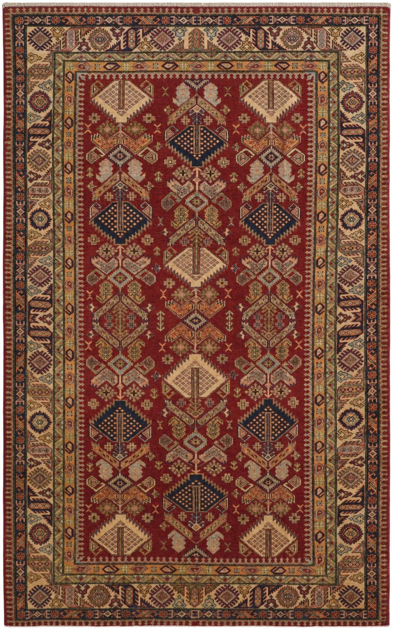 6' 8 x 10' 6 Hand Knotted Kazak Rug